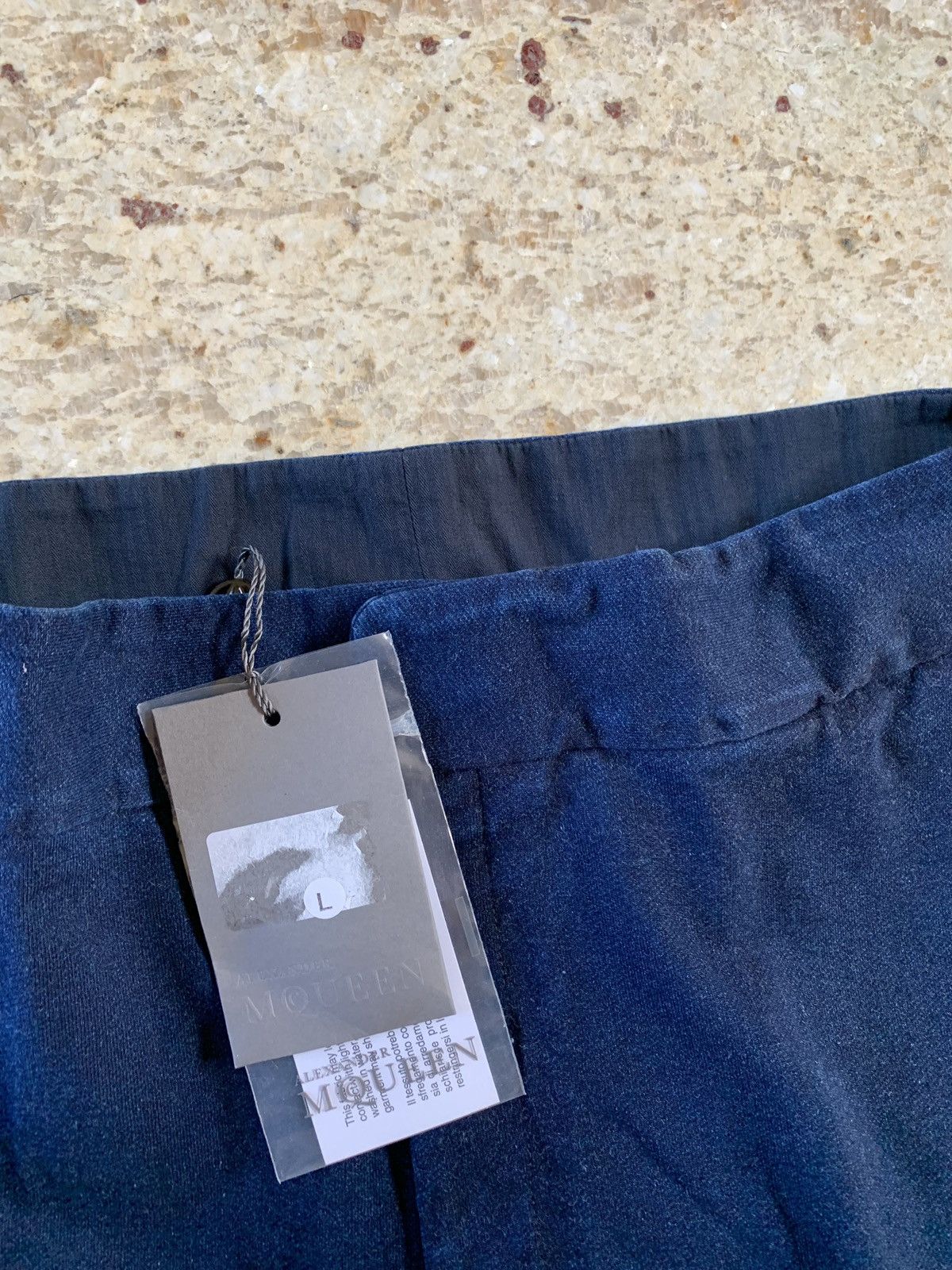 Alexander McQueen Blue Zip Hem Embroidered Small Skull Logo Pants Size US 34 / EU 50 - 7 Thumbnail