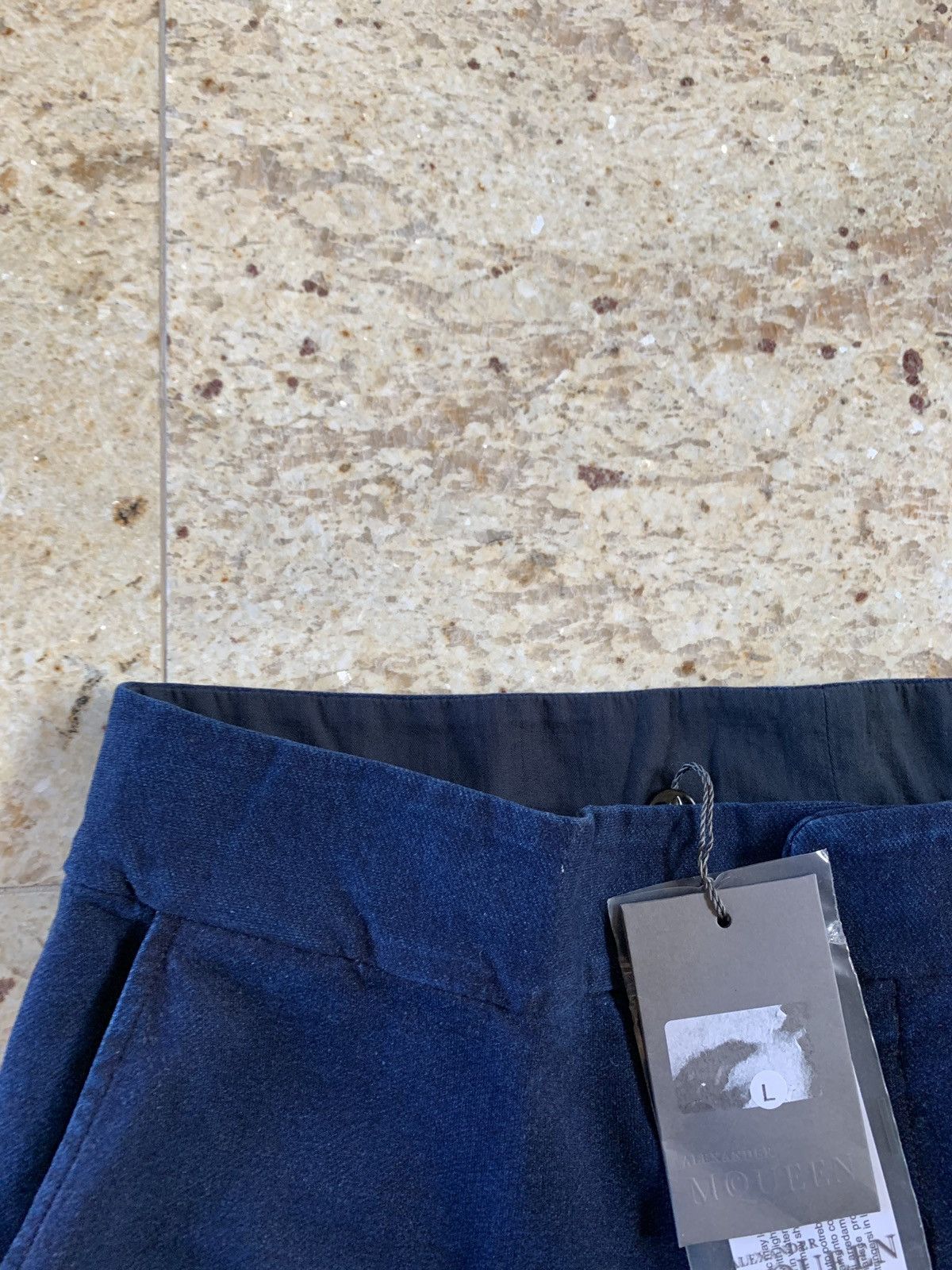 Alexander McQueen Blue Zip Hem Embroidered Small Skull Logo Pants Size US 34 / EU 50 - 4 Thumbnail