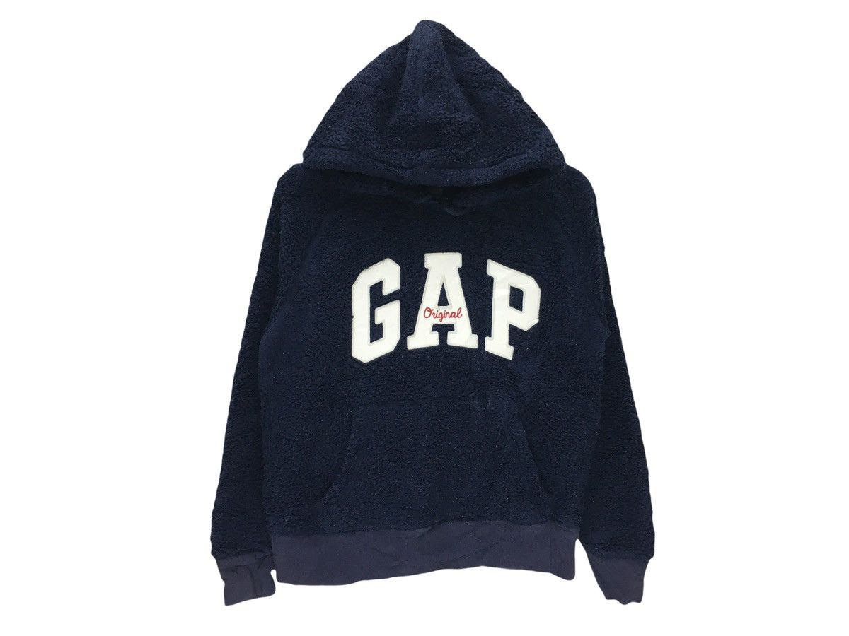 Gap × Vintage Vintage Gap Embroidery Big Logo Fleece Hoddie Size US S / EU 44-46 / 1 - 1 Thumbnail