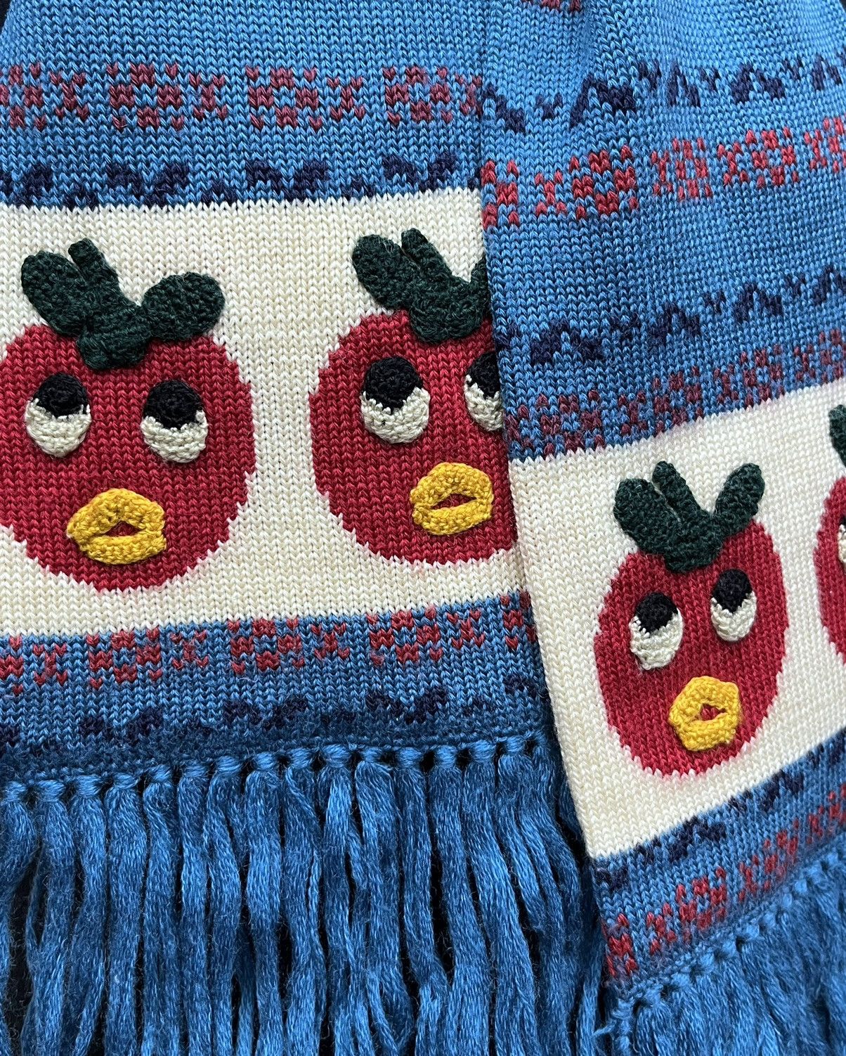 Hysteric Glamour × Vintage 🔥FYE 90’s HYSTERIC GLAMOUR Iconic TOMATO BIRD Muffler Scarf Size ONE SIZE - 6 Thumbnail