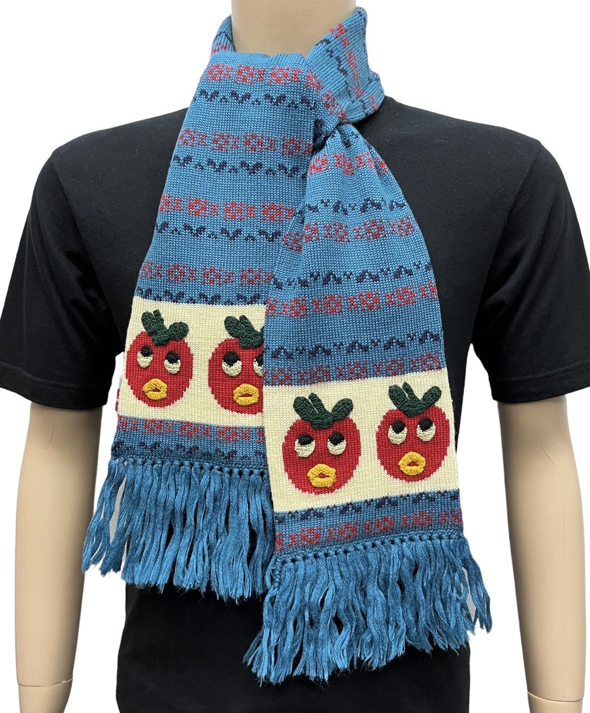 Hysteric Glamour × Vintage 🔥FYE 90’s HYSTERIC GLAMOUR Iconic TOMATO BIRD Muffler Scarf Size ONE SIZE - 2 Thumbnail