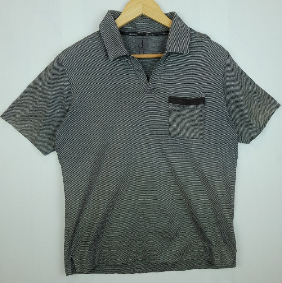 Calvin Klein CALVIN KLEIN Grey Plain Polo Shirt Size US L / EU 52-54 / 3 - 2 Thumbnail
