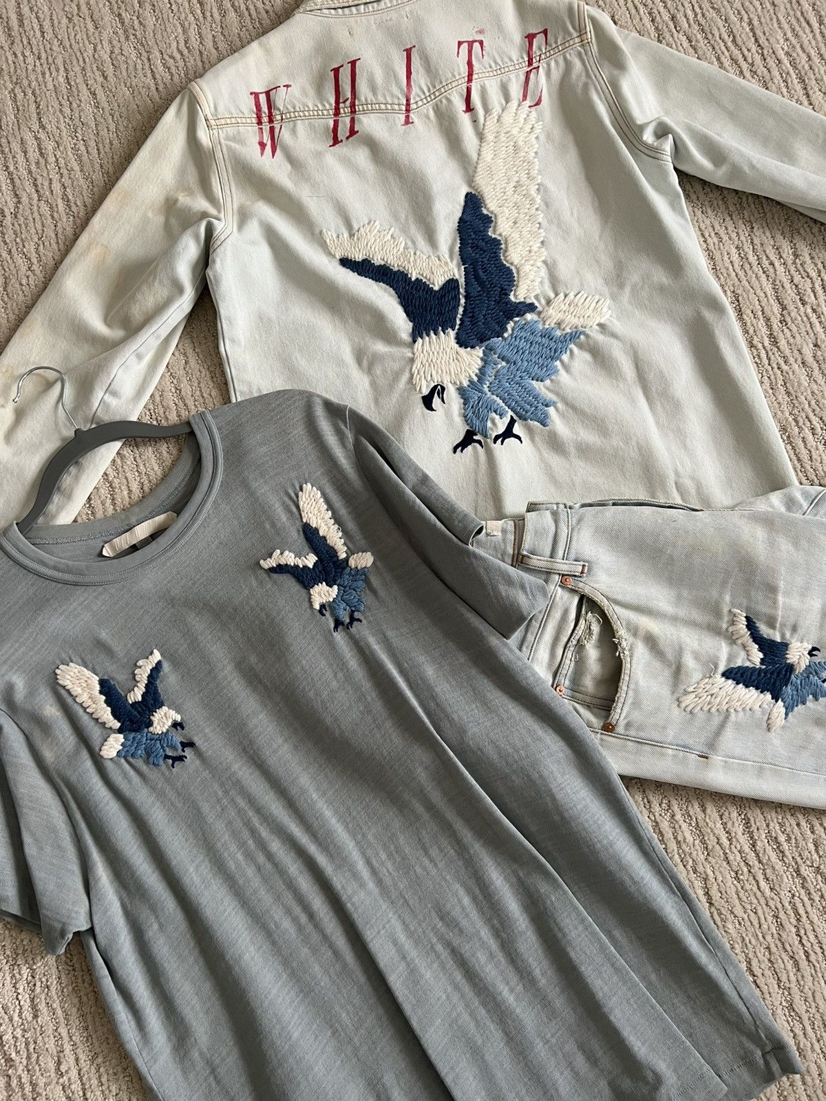 Off-White Off White Eagle Embroidered Knit Tee Shirt SS16 Size US S / EU 44-46 / 1 - 3 Thumbnail