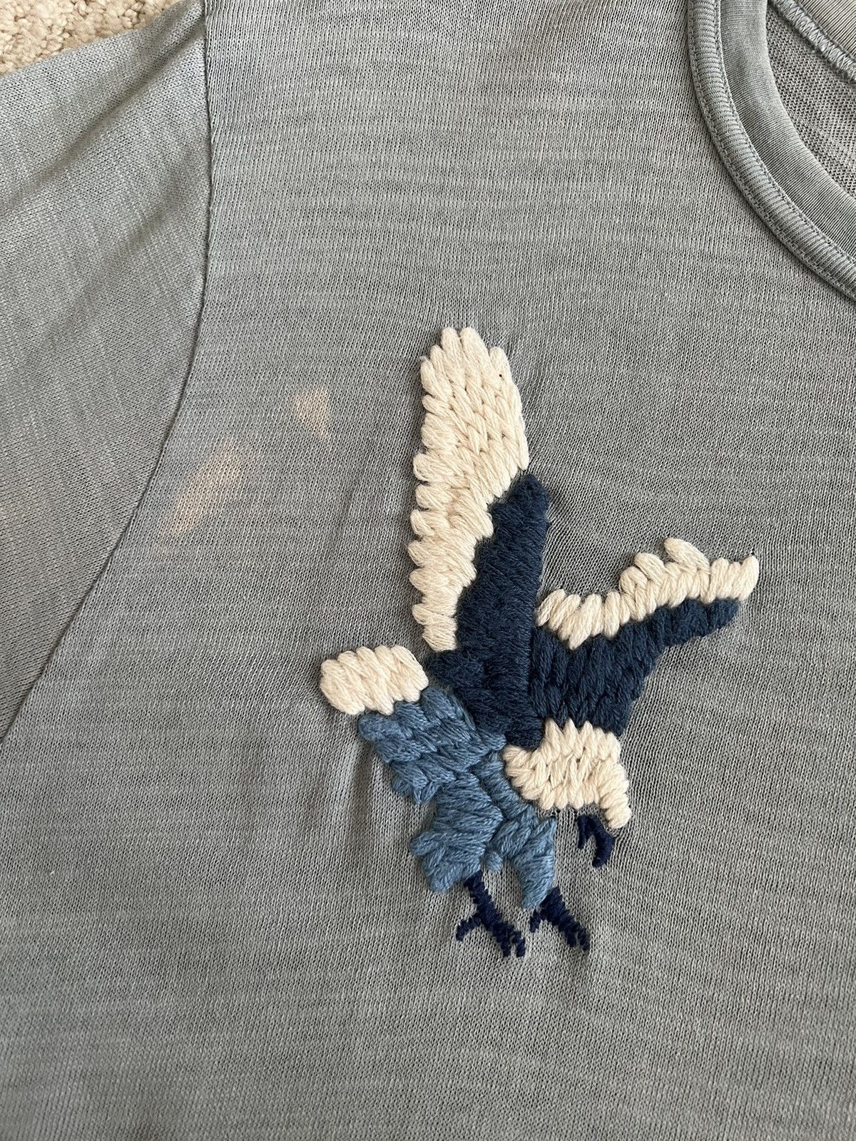 Off-White Off White Eagle Embroidered Knit Tee Shirt SS16 Size US S / EU 44-46 / 1 - 5 Thumbnail