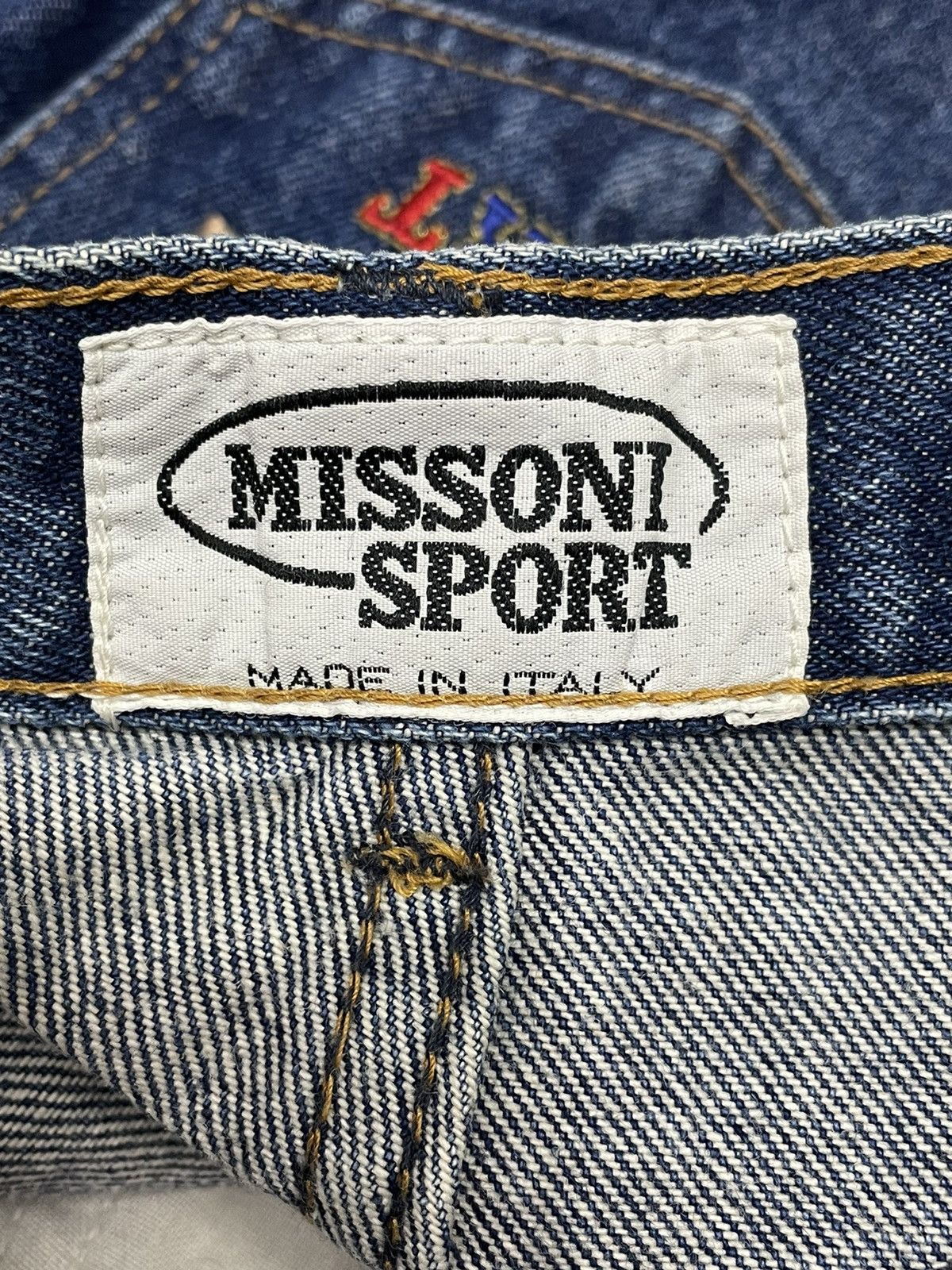 Missoni DOPE! Vtg Beautiful Multicolour Embroidery High Waist Denim Size US 27 - 8 Thumbnail
