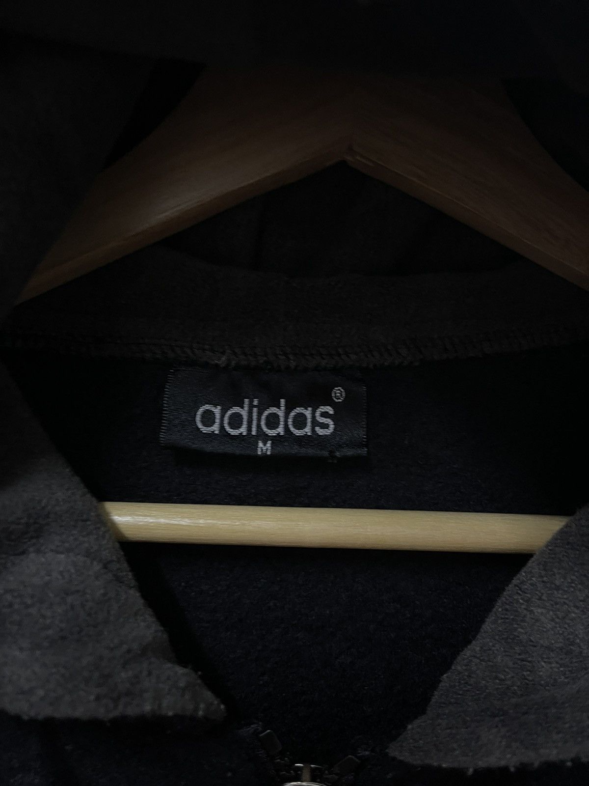 Adidas × Vintage Vintage Adidas Equipment Embroidery Zipper Fleece Hooded Size US M / EU 48-50 / 2 - 7 Thumbnail