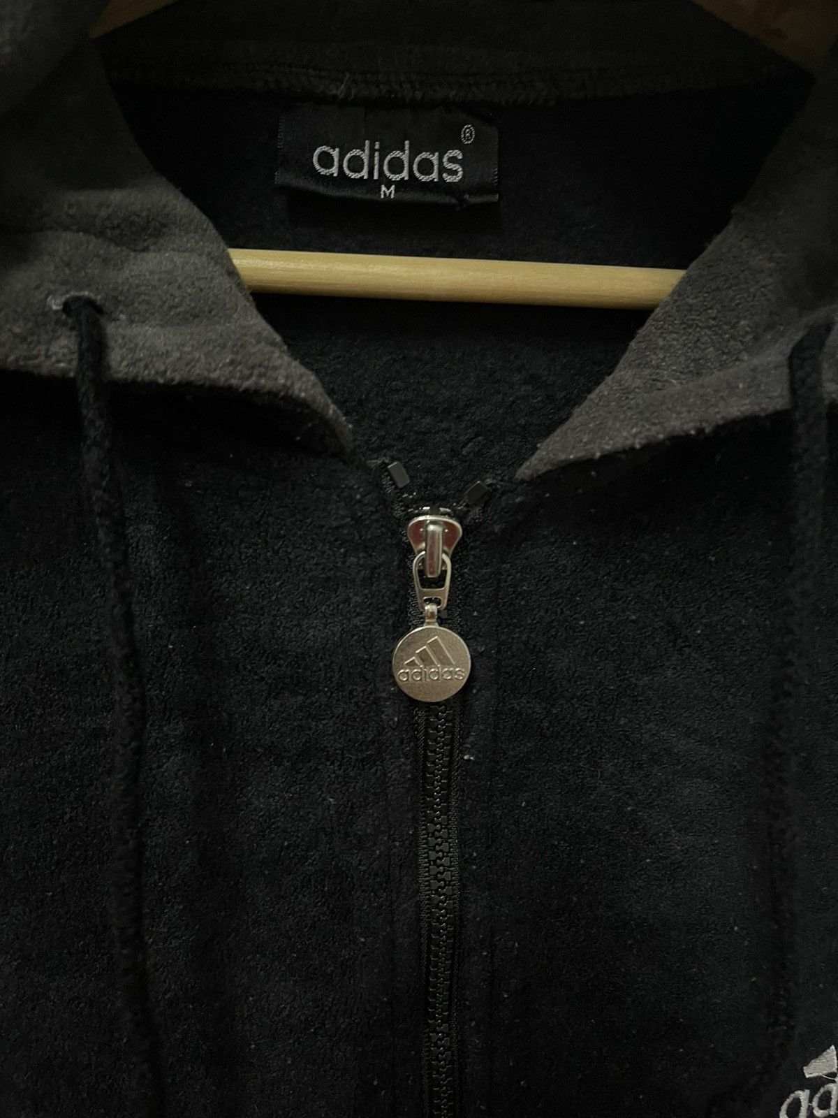 Adidas × Vintage Vintage Adidas Equipment Embroidery Zipper Fleece Hooded Size US M / EU 48-50 / 2 - 4 Thumbnail