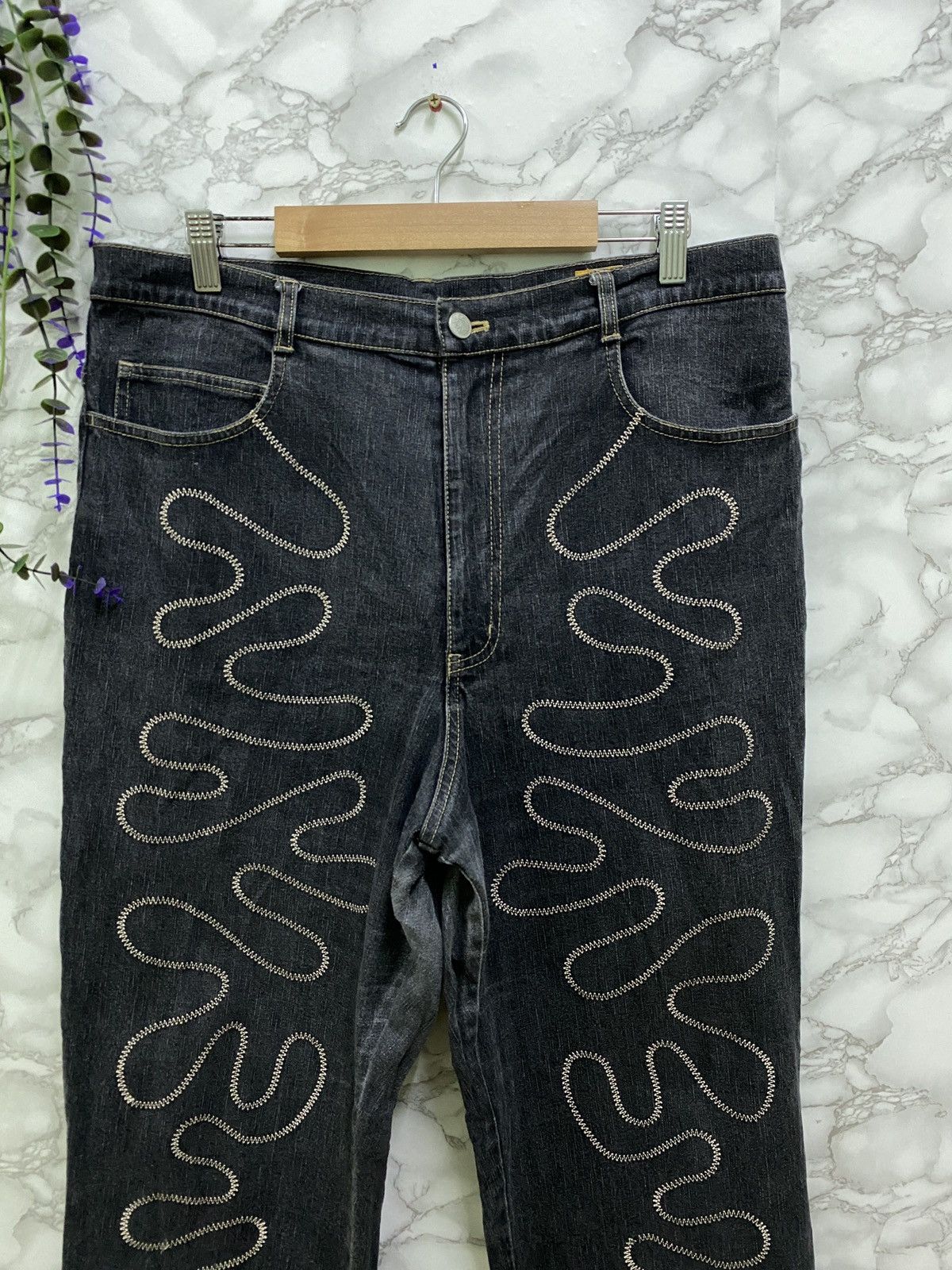 If Six Was Nine Oranges 🍊 Juice Rare Design Strech Pants Size US 32 / EU 48 - 3 Thumbnail