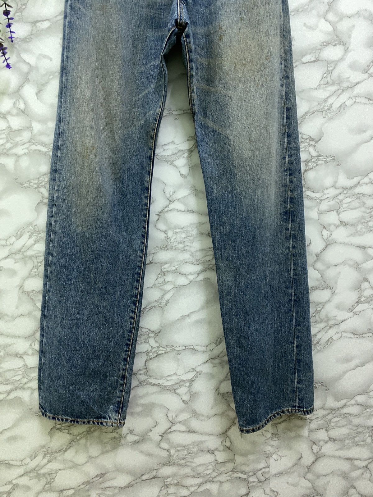 Edwin × Japanese Brand × Vintage VINTAGE EDWIN SELVEDGE BLUE RUSTY DENIM JEANS Size US 29 - 6 Thumbnail