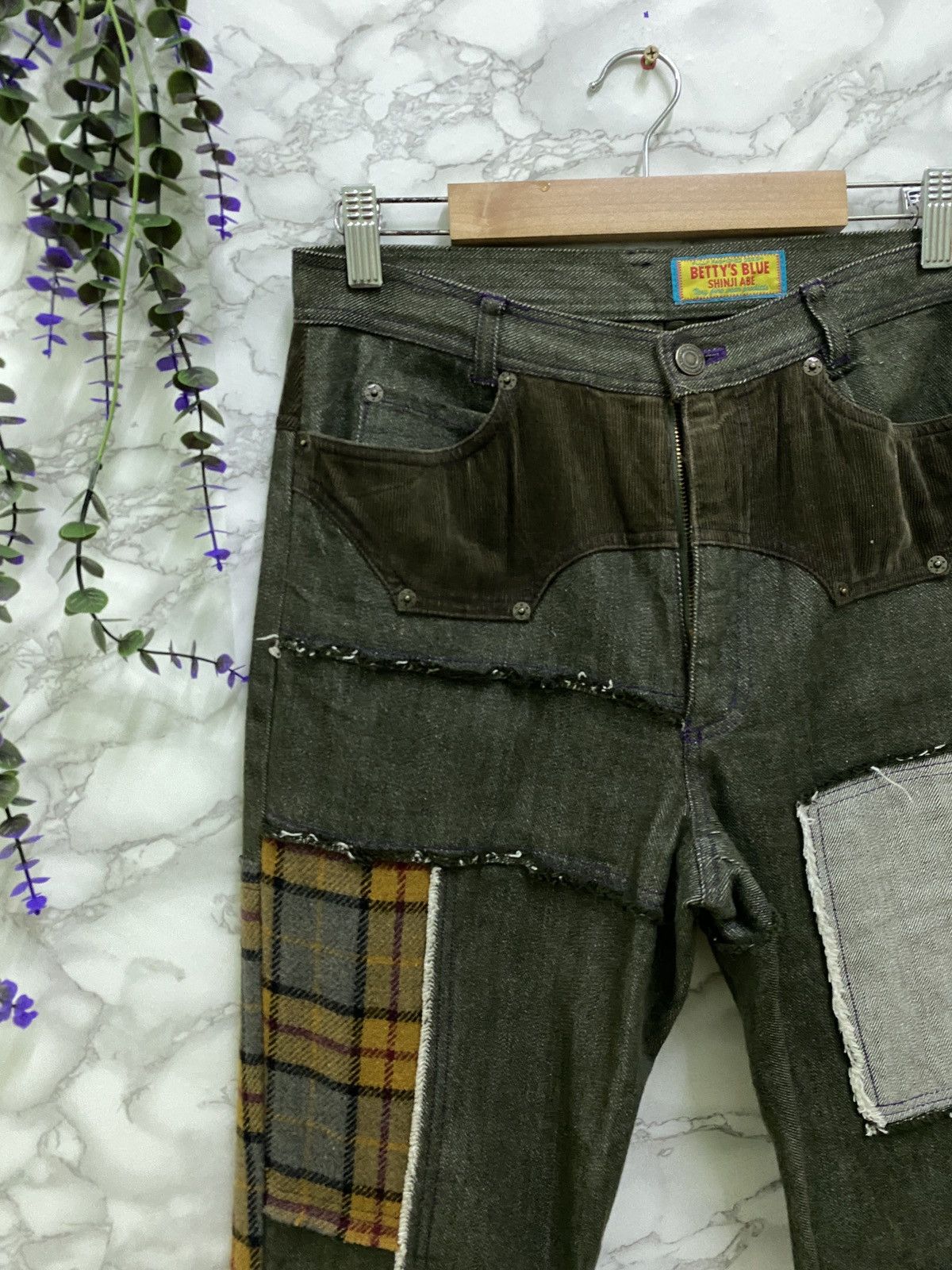 Japanese Brand Vintage BETTY'S BLUE PATCHWORKS Denim Pant Size US 27 - 4 Thumbnail