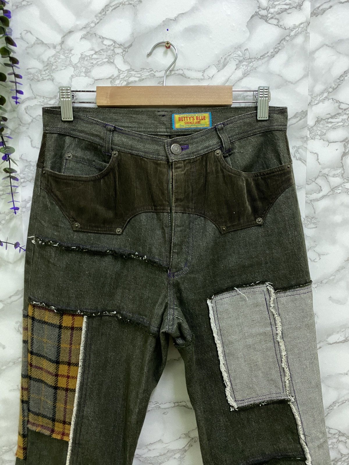 Japanese Brand Vintage BETTY'S BLUE PATCHWORKS Denim Pant Size US 27 - 3 Thumbnail