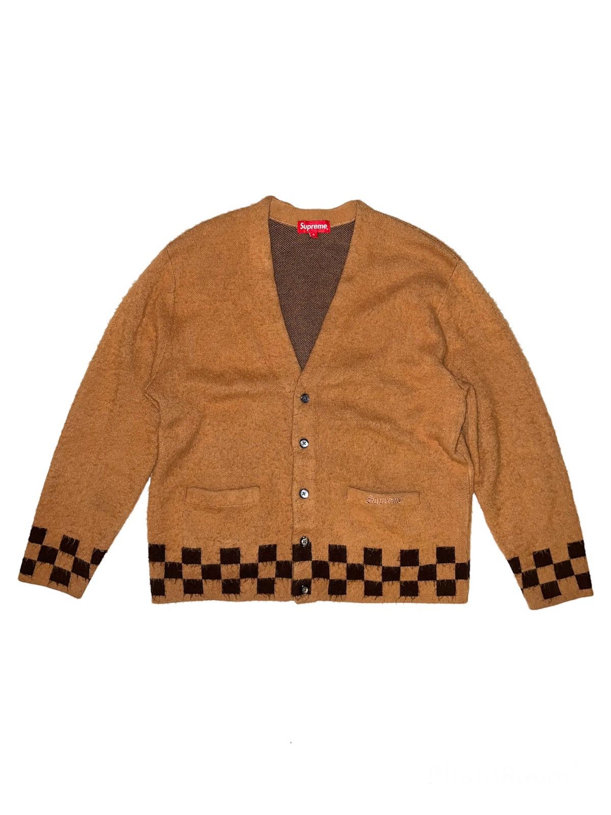 Supreme Supreme Brushed Checkerboard Cardigan | Grailed