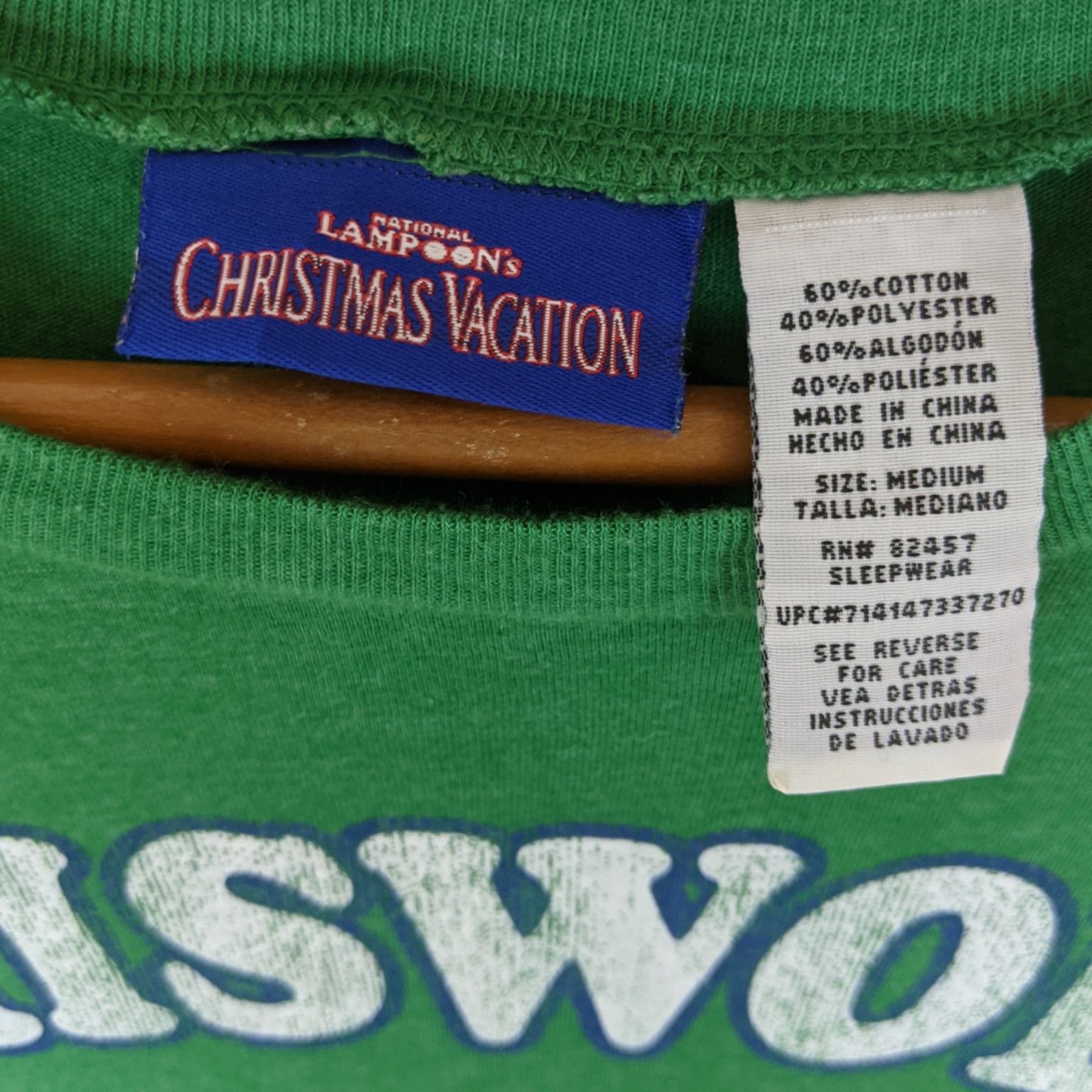 Warner Bros Vtg NATIONAL LAMPOON Christmas Vacation Movie Film T-Shirt Size US M / EU 48-50 / 2 - 8 Thumbnail