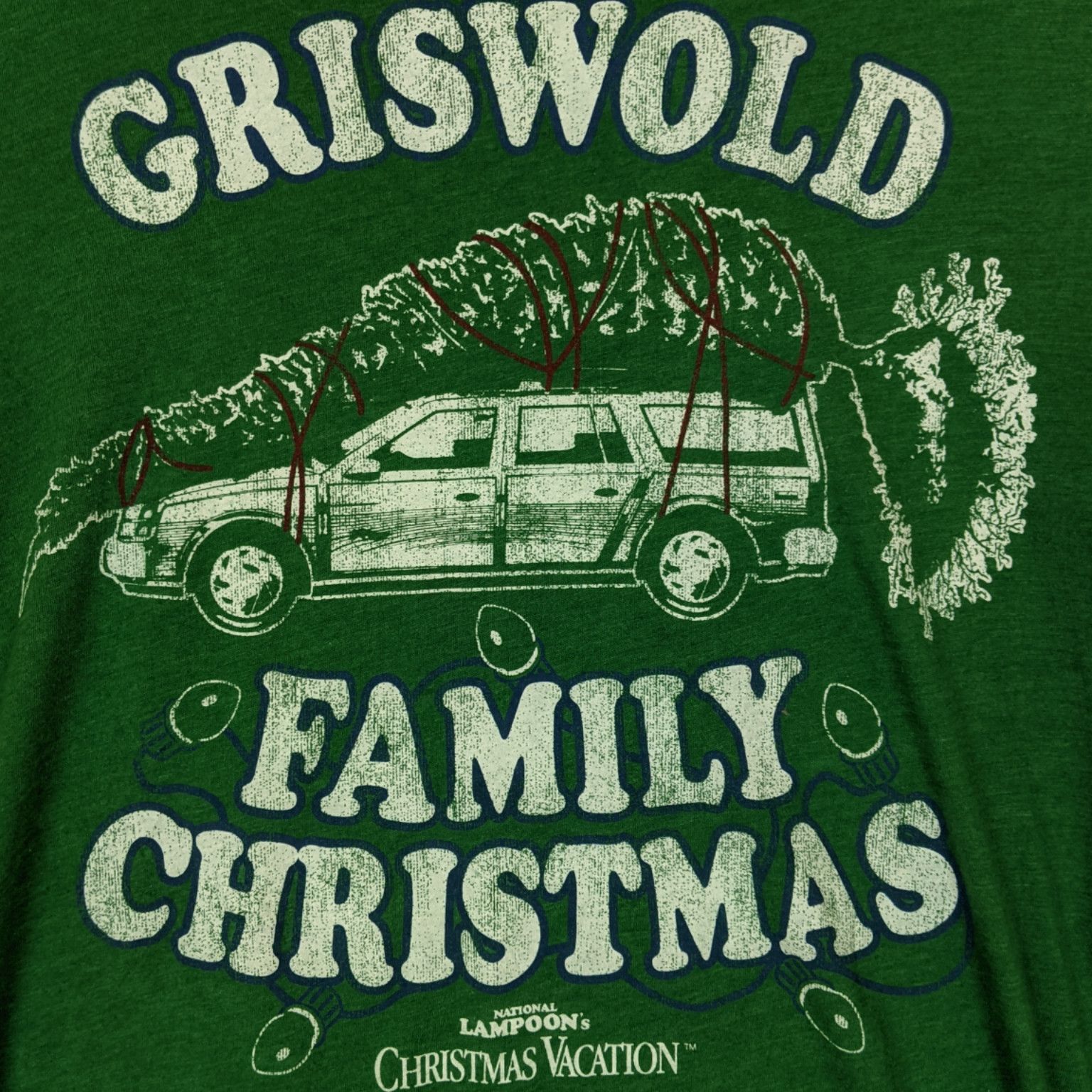 Warner Bros Vtg NATIONAL LAMPOON Christmas Vacation Movie Film T-Shirt Size US M / EU 48-50 / 2 - 4 Thumbnail