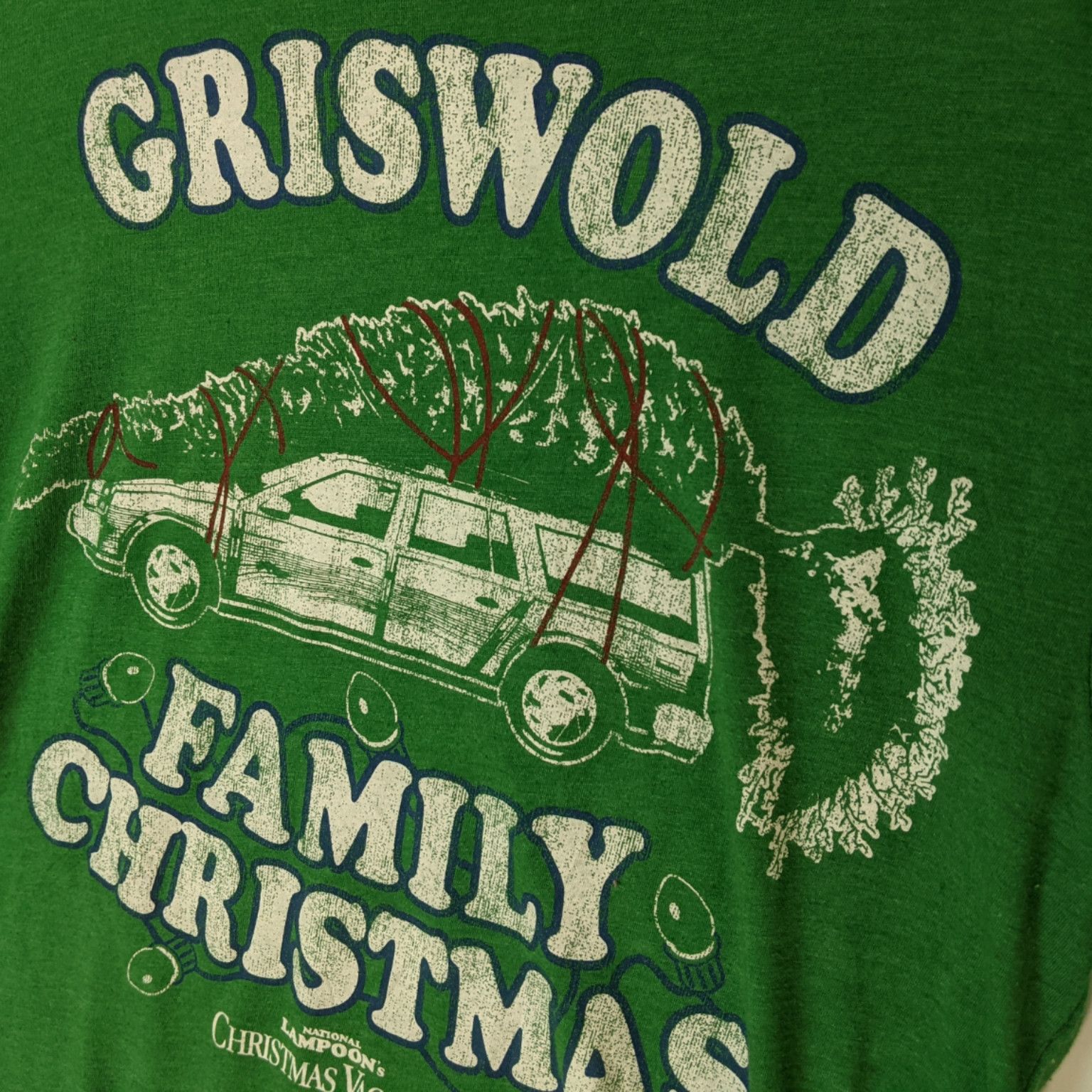 Warner Bros Vtg NATIONAL LAMPOON Christmas Vacation Movie Film T-Shirt Size US M / EU 48-50 / 2 - 6 Thumbnail