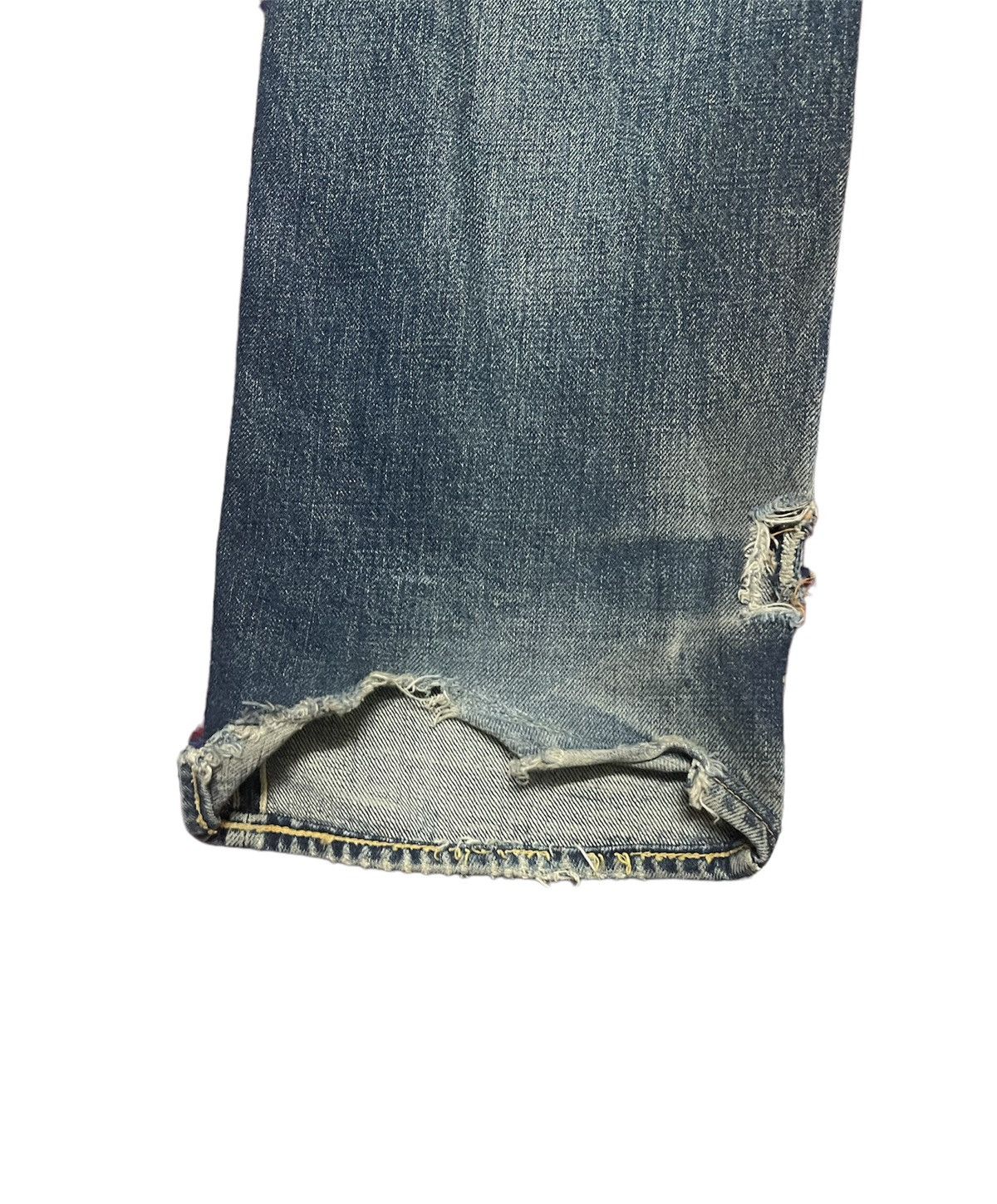 Evisu Vintage Evisu Denim Distressed Selvedge Jeans Size US 31 - 5 Thumbnail