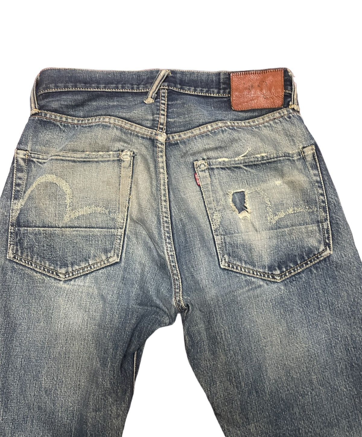 Evisu Vintage Evisu Denim Distressed Selvedge Jeans Size US 31 - 3 Thumbnail
