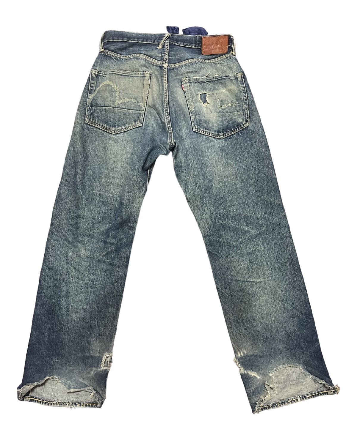 Evisu Vintage Evisu Denim Distressed Selvedge Jeans Size US 31 - 2 Thumbnail