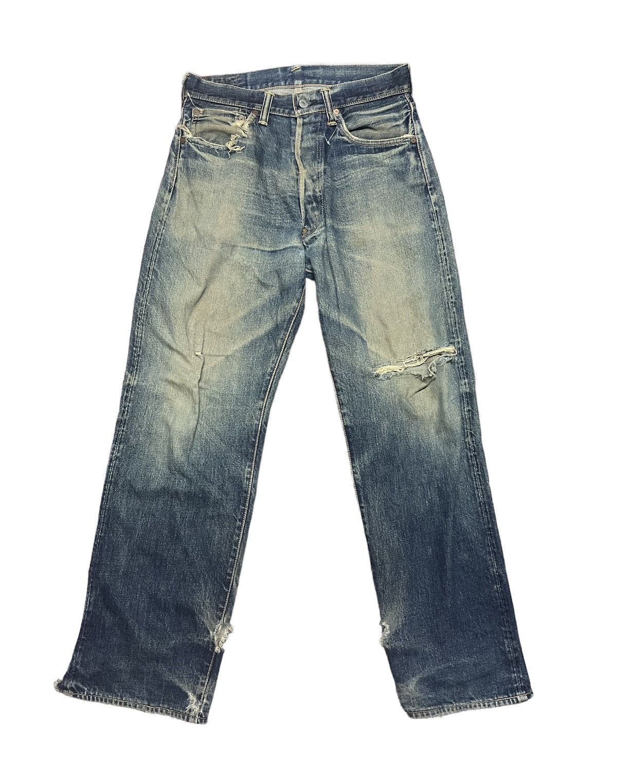 Evisu Vintage Evisu Denim Distressed Selvedge Jeans Size US 31 - 1 Thumbnail