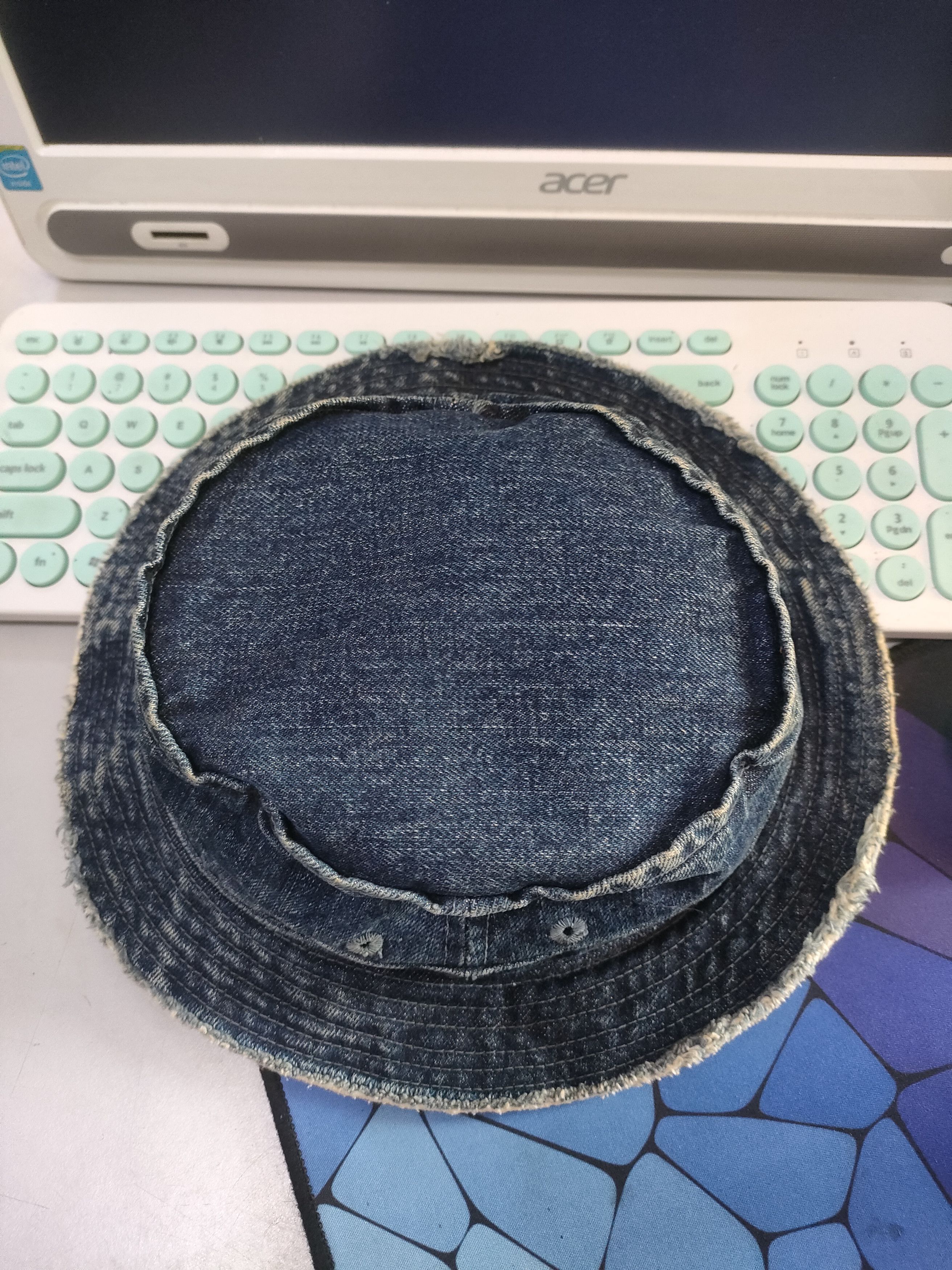 Kapital × Kapital Kountry Kapital Hand Made By Zipang Island Denim Hat Size ONE SIZE - 3 Thumbnail