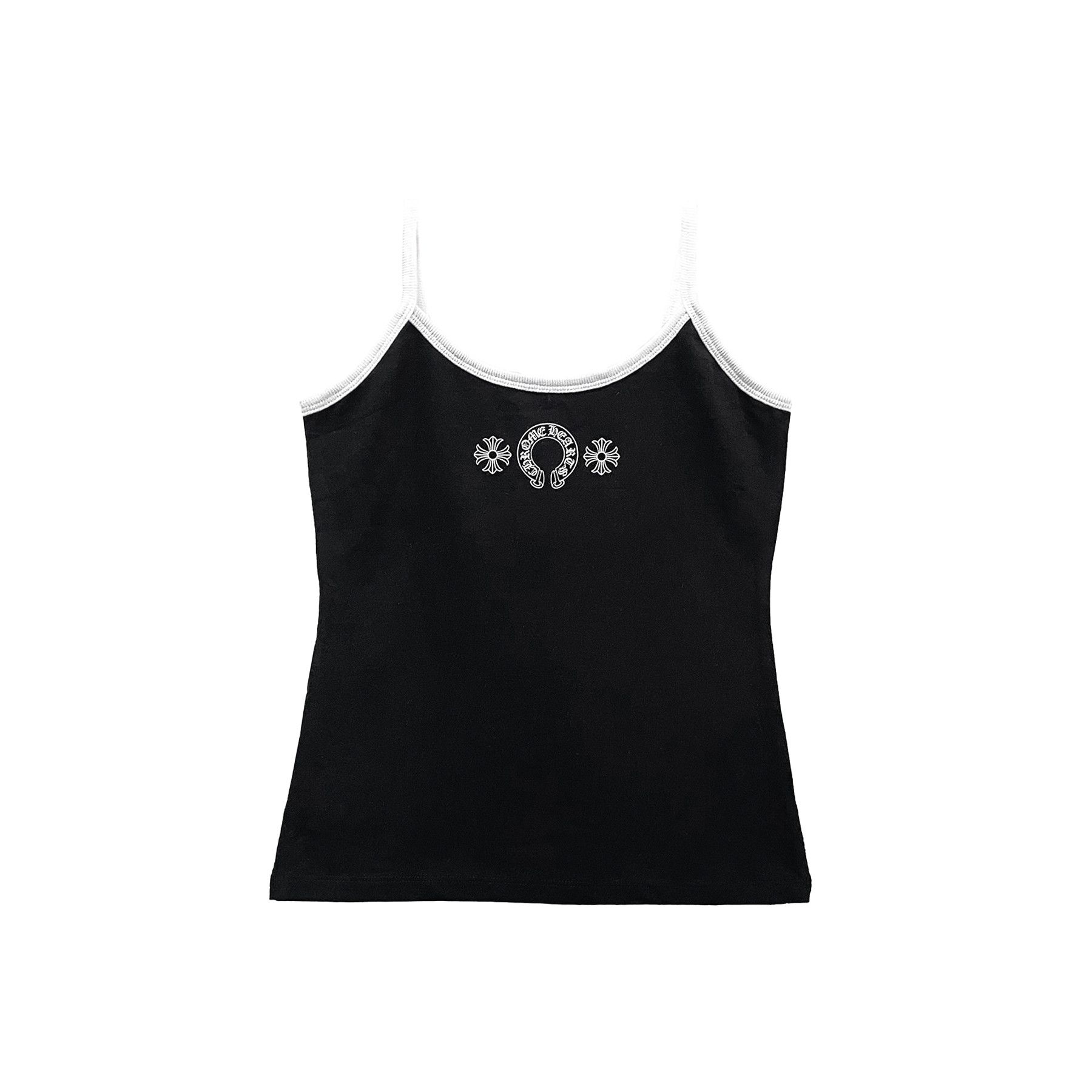 Chrome Hearts Black Horseshoe Logo Tank top