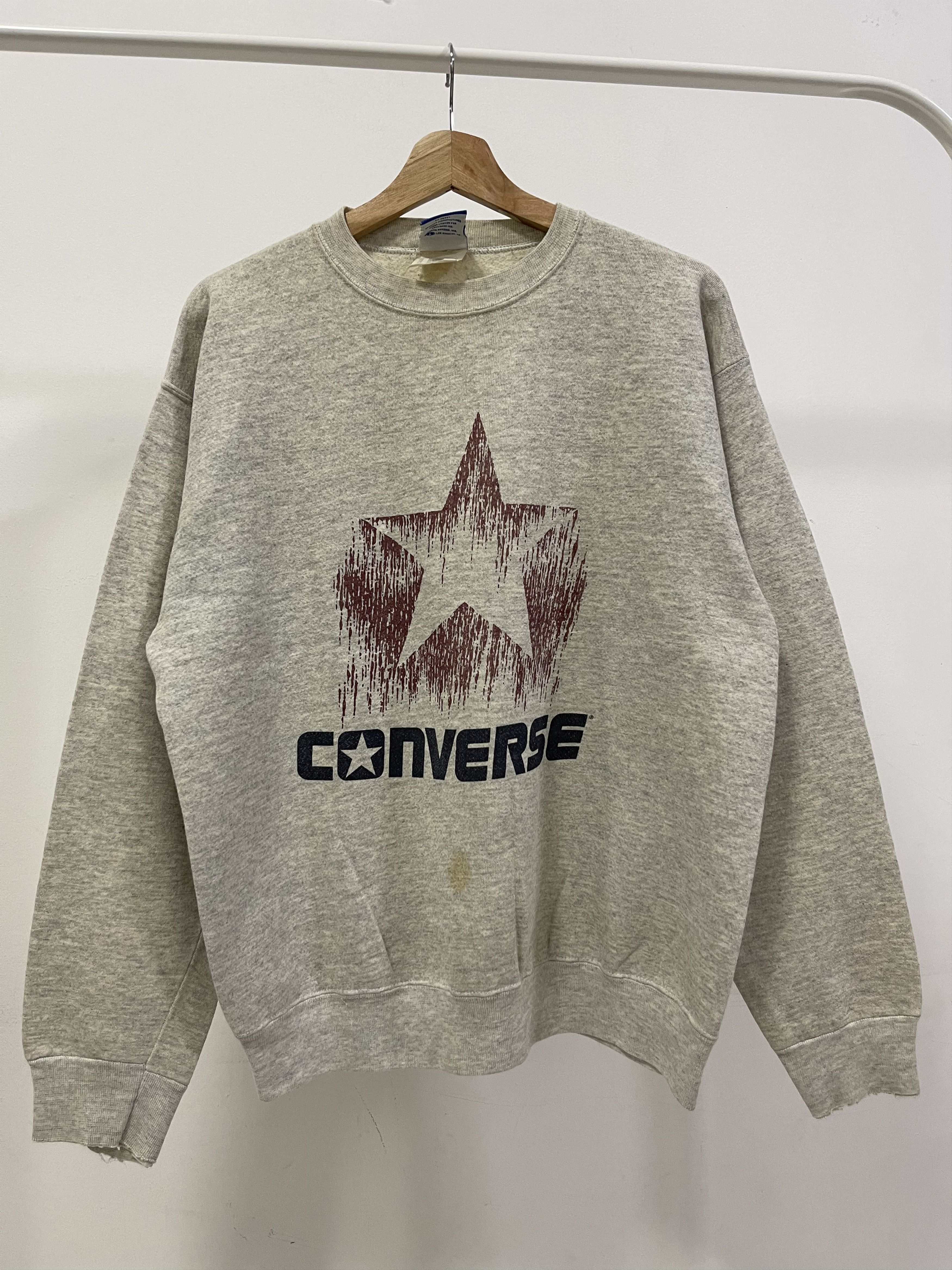 Converse Distressed 90s Converse Star Big Logo Printed Sweatshirt Size US L / EU 52-54 / 3 - 1 Thumbnail
