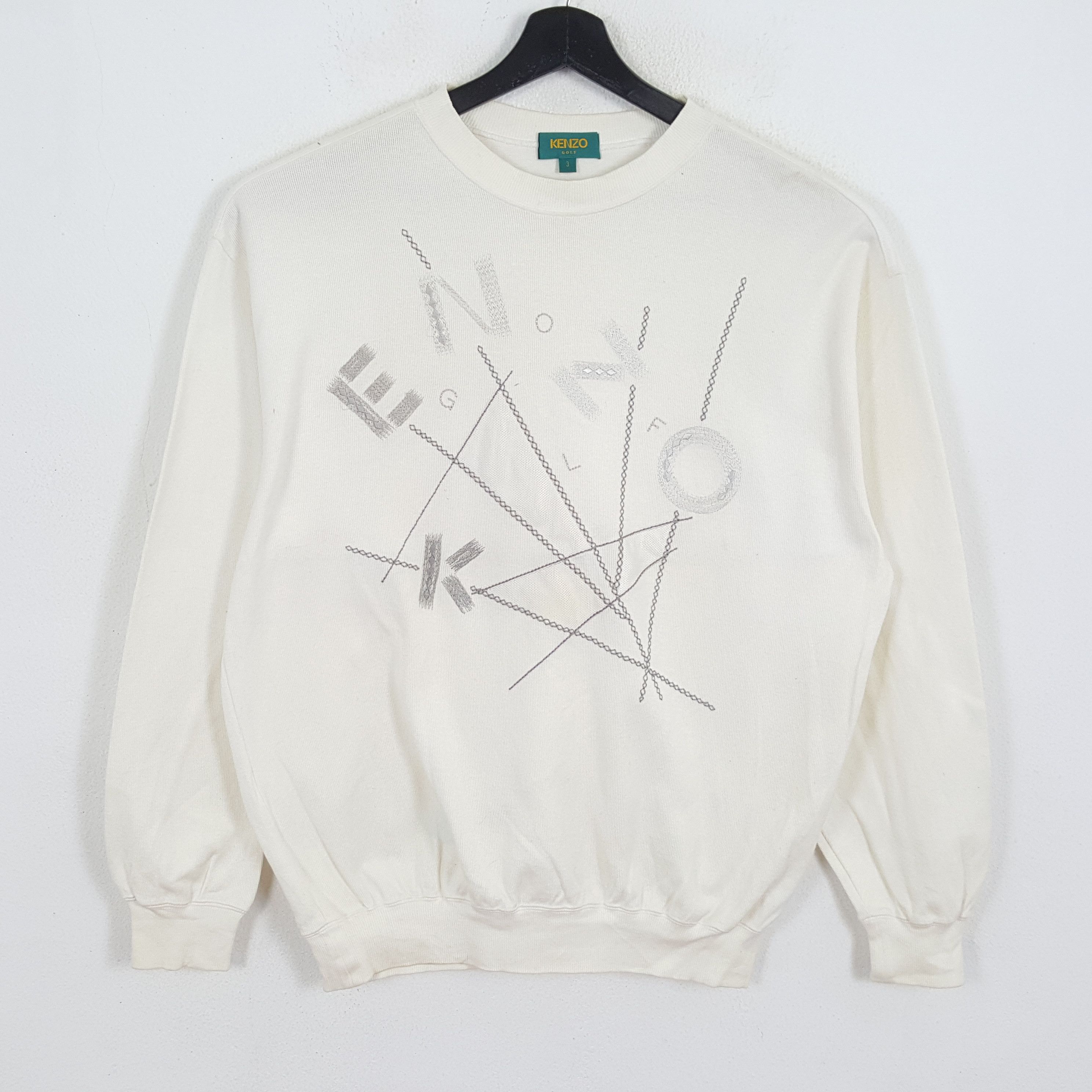 KENZO GOLF Japanese Brand Spell Out Design Sweatshirt