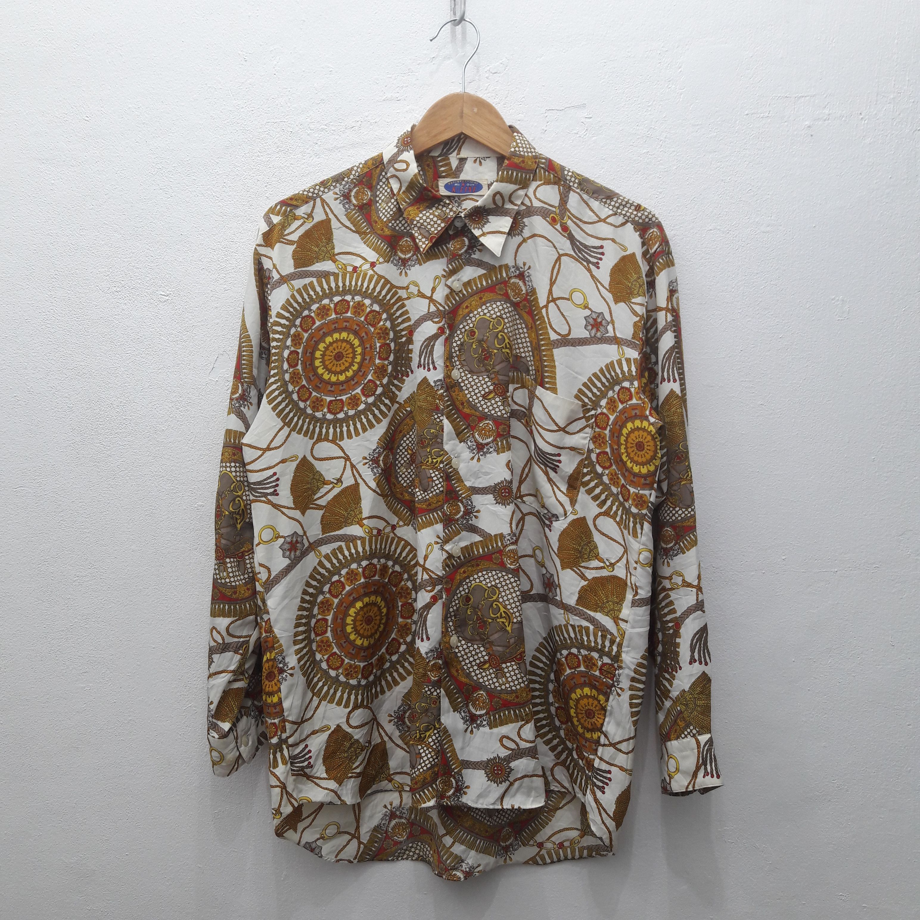 Japanese Brand × Vintage 🔥Vintage k - fine satisfactioni baroque luxury design shirt Size US L / EU 52-54 / 3 - 1 Thumbnail