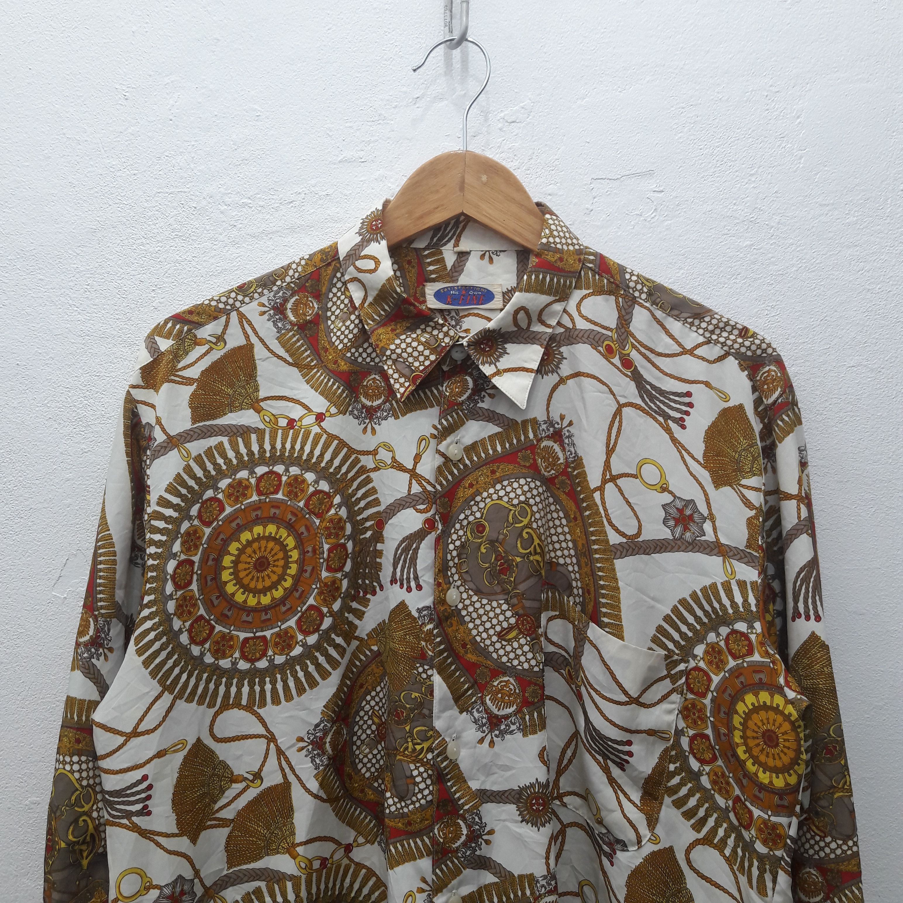 Japanese Brand × Vintage 🔥Vintage k - fine satisfactioni baroque luxury design shirt Size US L / EU 52-54 / 3 - 2 Thumbnail