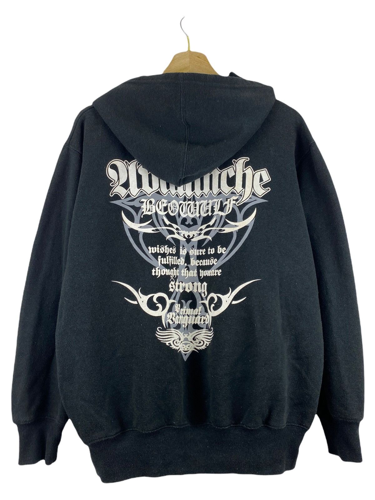 Japanese Brand 21 BALMACHE DRAGON FLUTTER HOODIES Size US L / EU 52-54 / 3 - 3 Thumbnail
