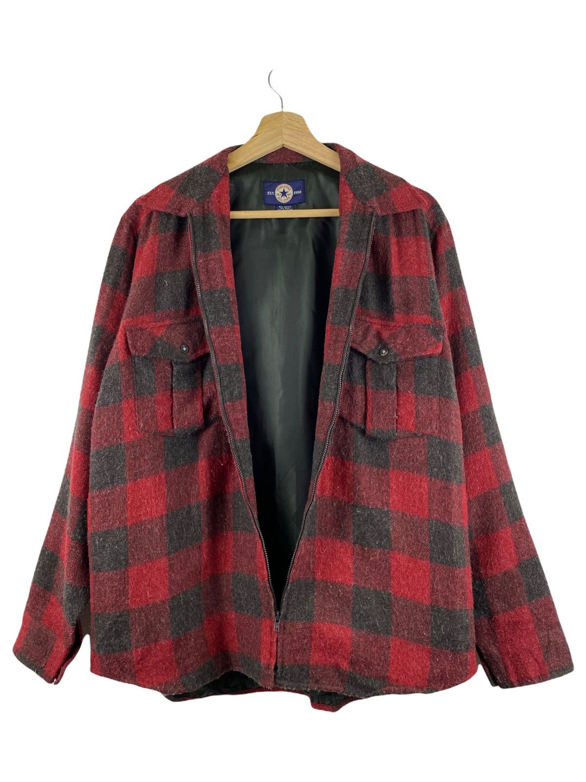 Converse × Vintage VINTAGE CONVERSE PLAID TARTAN TRUCKER JACKET Size US M / EU 48-50 / 2 - 3 Thumbnail