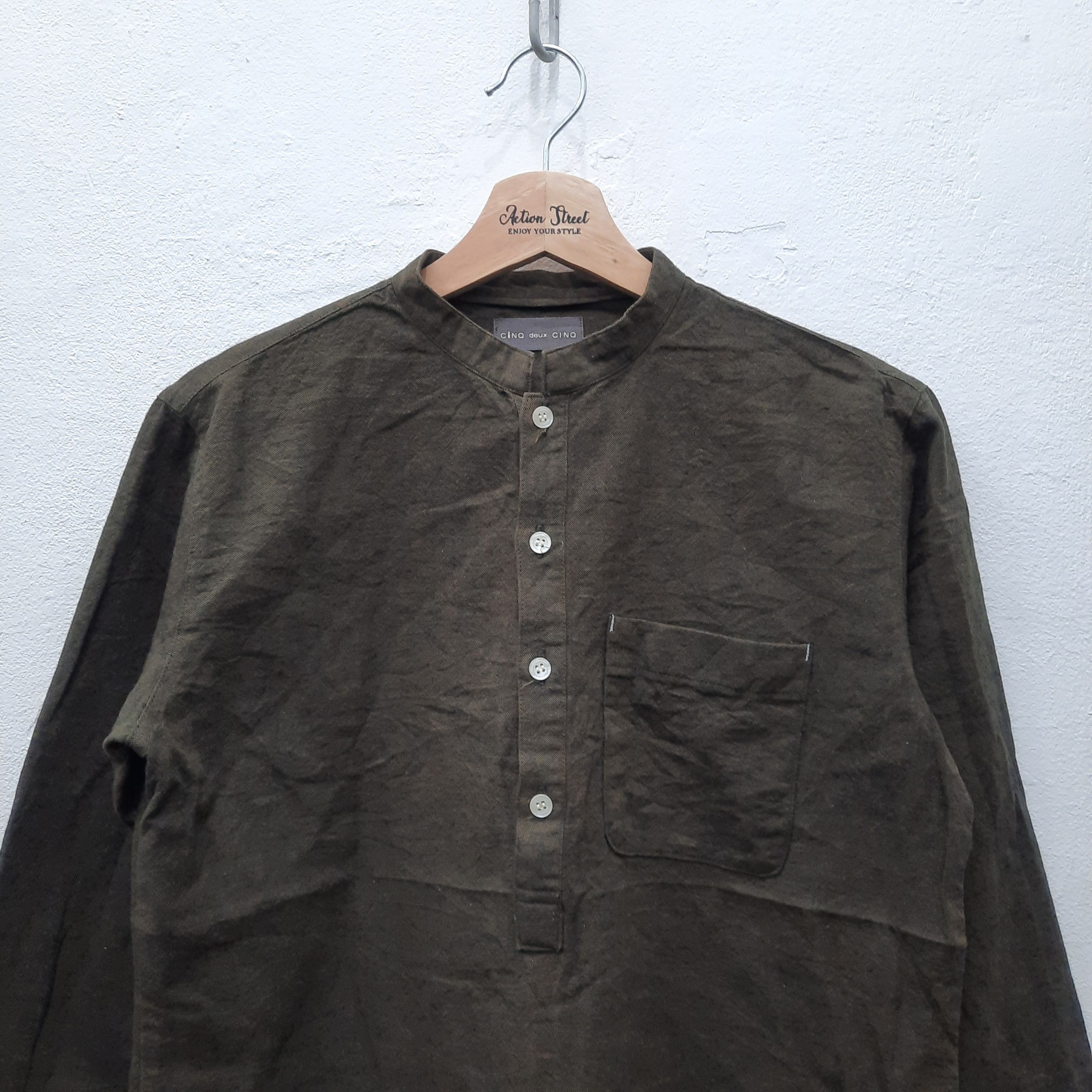 Designer × Japanese Brand 🔥Cinq deux cinq pullover manderin collar shirt Size US S / EU 44-46 / 1 - 2 Thumbnail