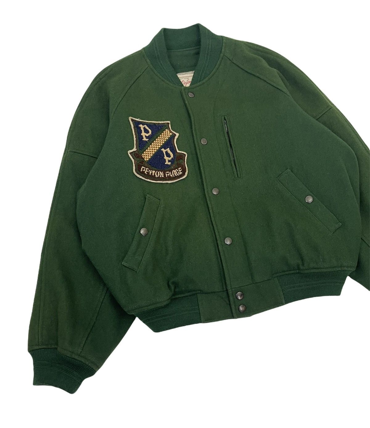 Japanese Brand VINTAGE PEYTON PLACE WOOL VARSITY JACKET Size US M / EU 48-50 / 2 - 3 Thumbnail