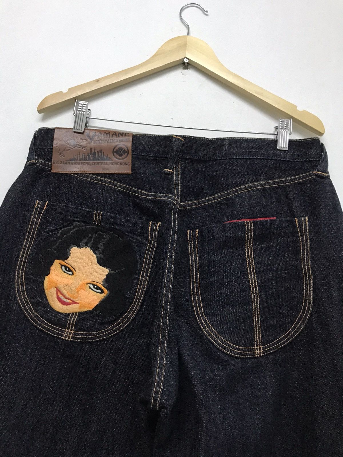 Japanese Brand Vtg Yamane Evisu Embroidery Abstract Gymnastik Dancer Denim Size US 36 / EU 52 - 14 Thumbnail