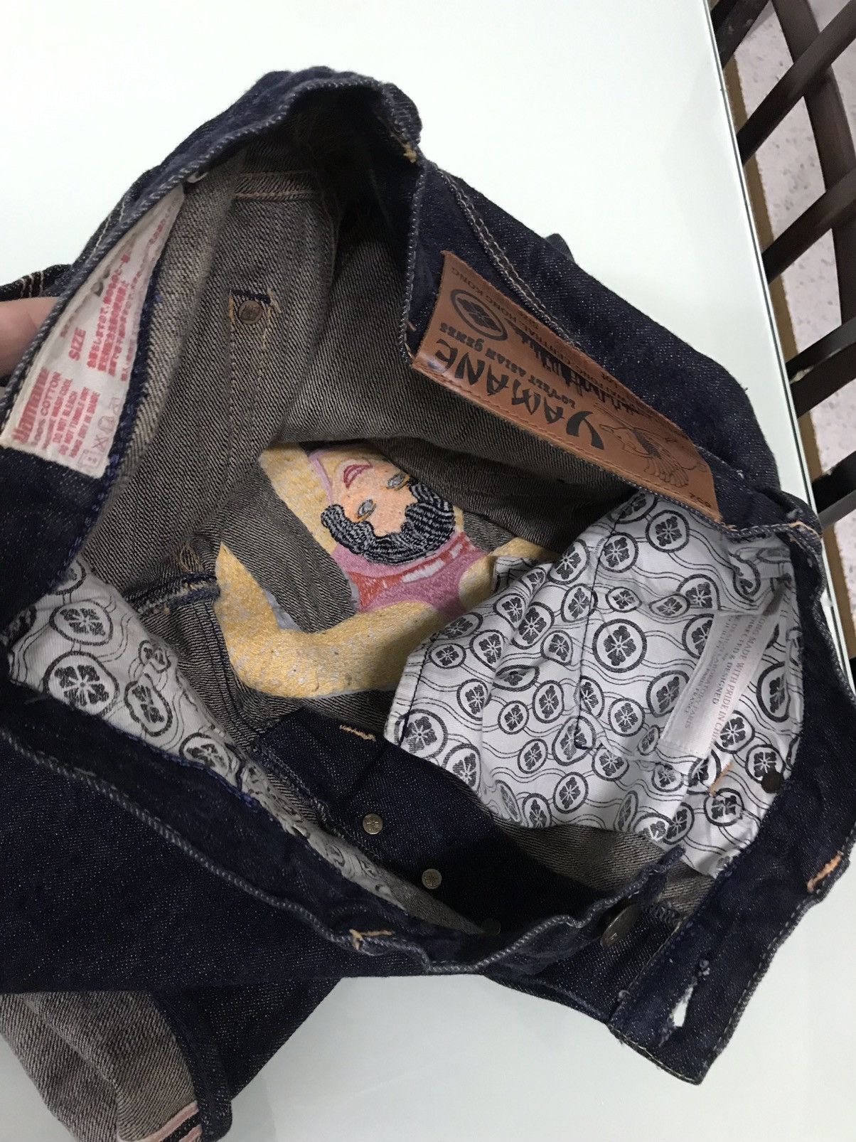 Japanese Brand Vtg Yamane Evisu Embroidery Abstract Gymnastik Dancer Denim Size US 36 / EU 52 - 15 Thumbnail