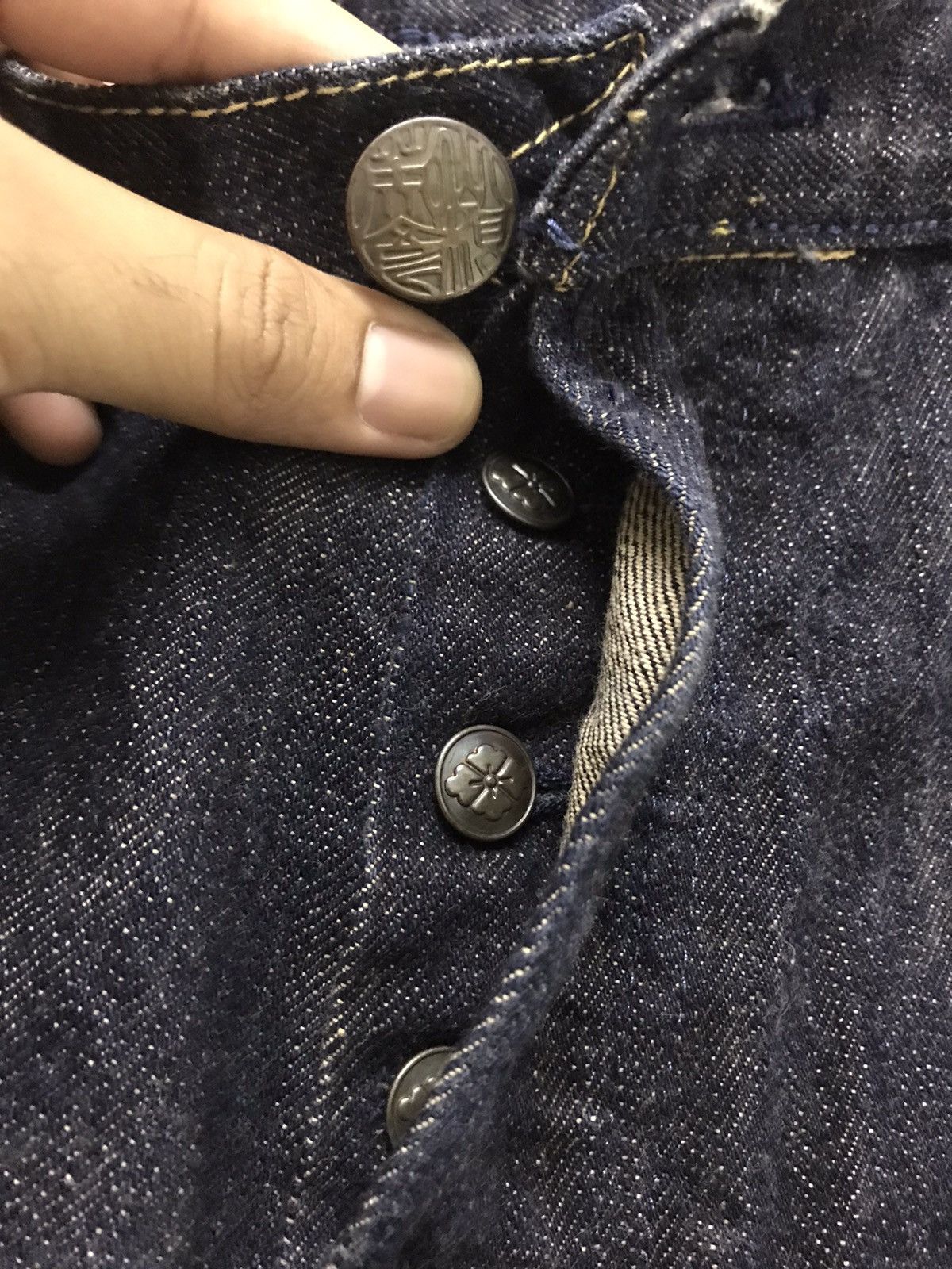 Japanese Brand Vtg Yamane Evisu Embroidery Abstract Gymnastik Dancer Denim Size US 36 / EU 52 - 5 Thumbnail