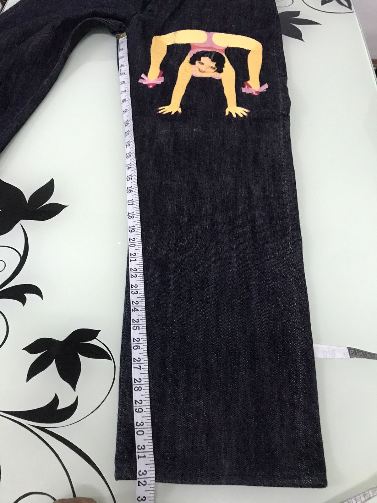 Japanese Brand Vtg Yamane Evisu Embroidery Abstract Gymnastik Dancer Denim Size US 36 / EU 52 - 19 Thumbnail