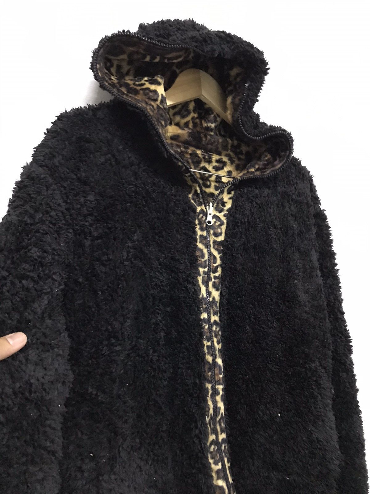 Japanese Brand Nice❗️Clash Ahead Reversible Faux Fur/Fleece Jacket Size XL / US 12-14 / IT 48-50 - 3 Thumbnail
