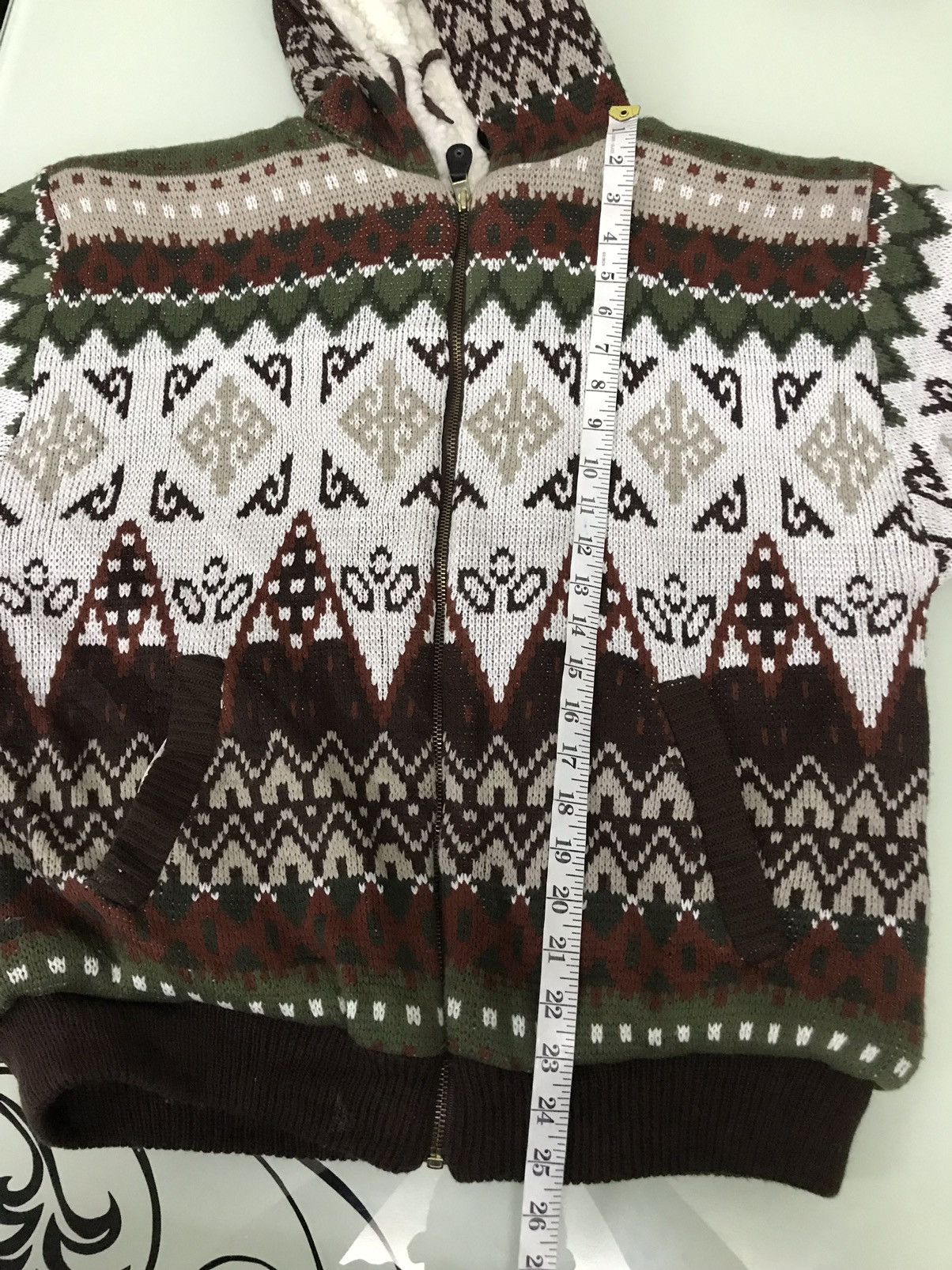 Japanese Brand Vintage Well Balance Knit Navajo Design Jacket Hoodie Size US L / EU 52-54 / 3 - 22 Thumbnail