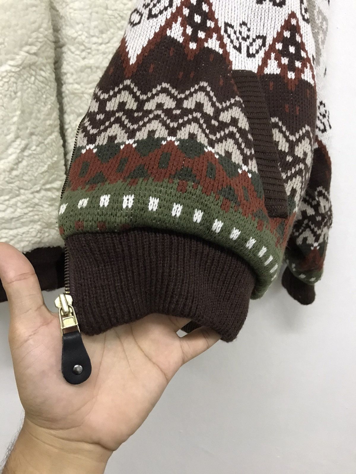 Japanese Brand Vintage Well Balance Knit Navajo Design Jacket Hoodie Size US L / EU 52-54 / 3 - 18 Thumbnail