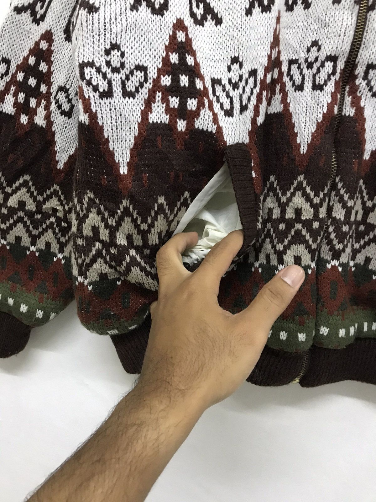 Japanese Brand Vintage Well Balance Knit Navajo Design Jacket Hoodie Size US L / EU 52-54 / 3 - 8 Thumbnail