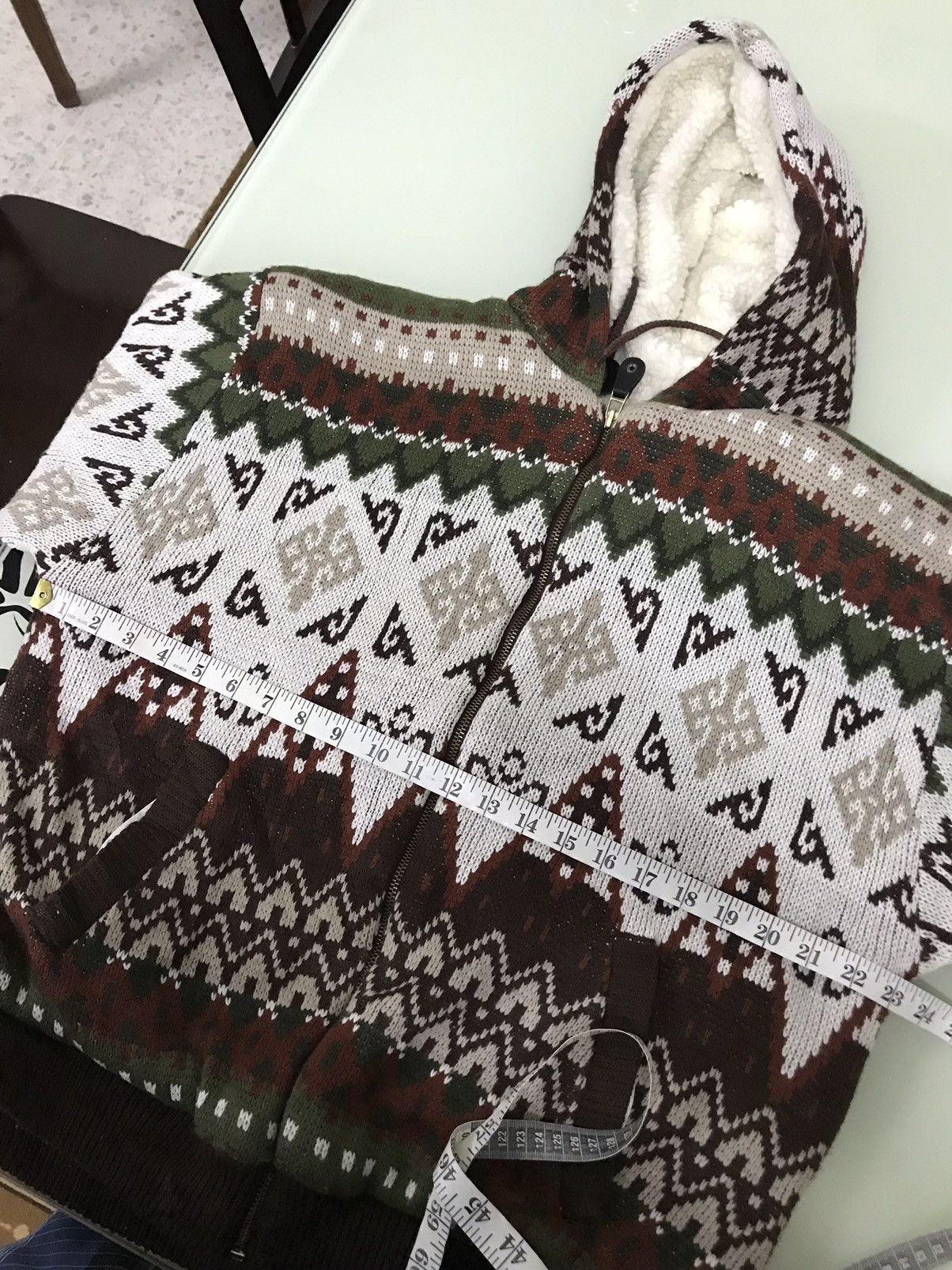 Japanese Brand Vintage Well Balance Knit Navajo Design Jacket Hoodie Size US L / EU 52-54 / 3 - 21 Thumbnail
