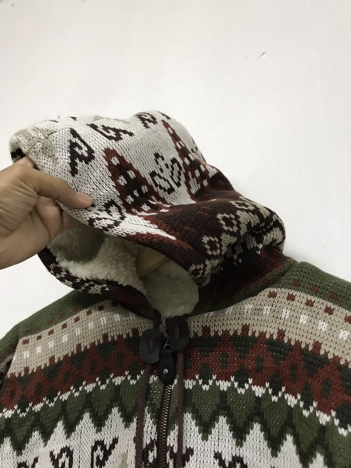 Japanese Brand Vintage Well Balance Knit Navajo Design Jacket Hoodie Size US L / EU 52-54 / 3 - 12 Thumbnail