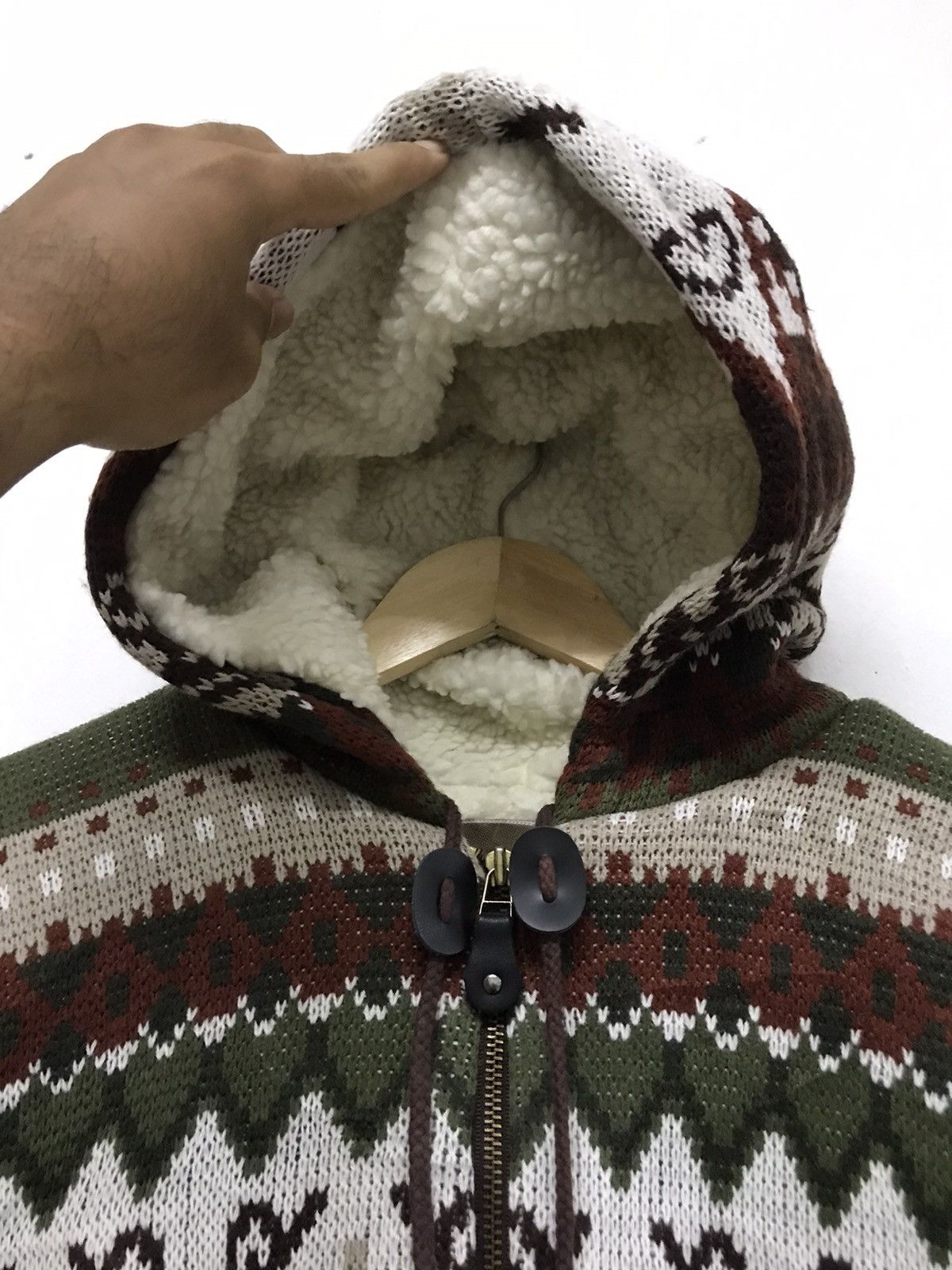 Japanese Brand Vintage Well Balance Knit Navajo Design Jacket Hoodie Size US L / EU 52-54 / 3 - 11 Thumbnail