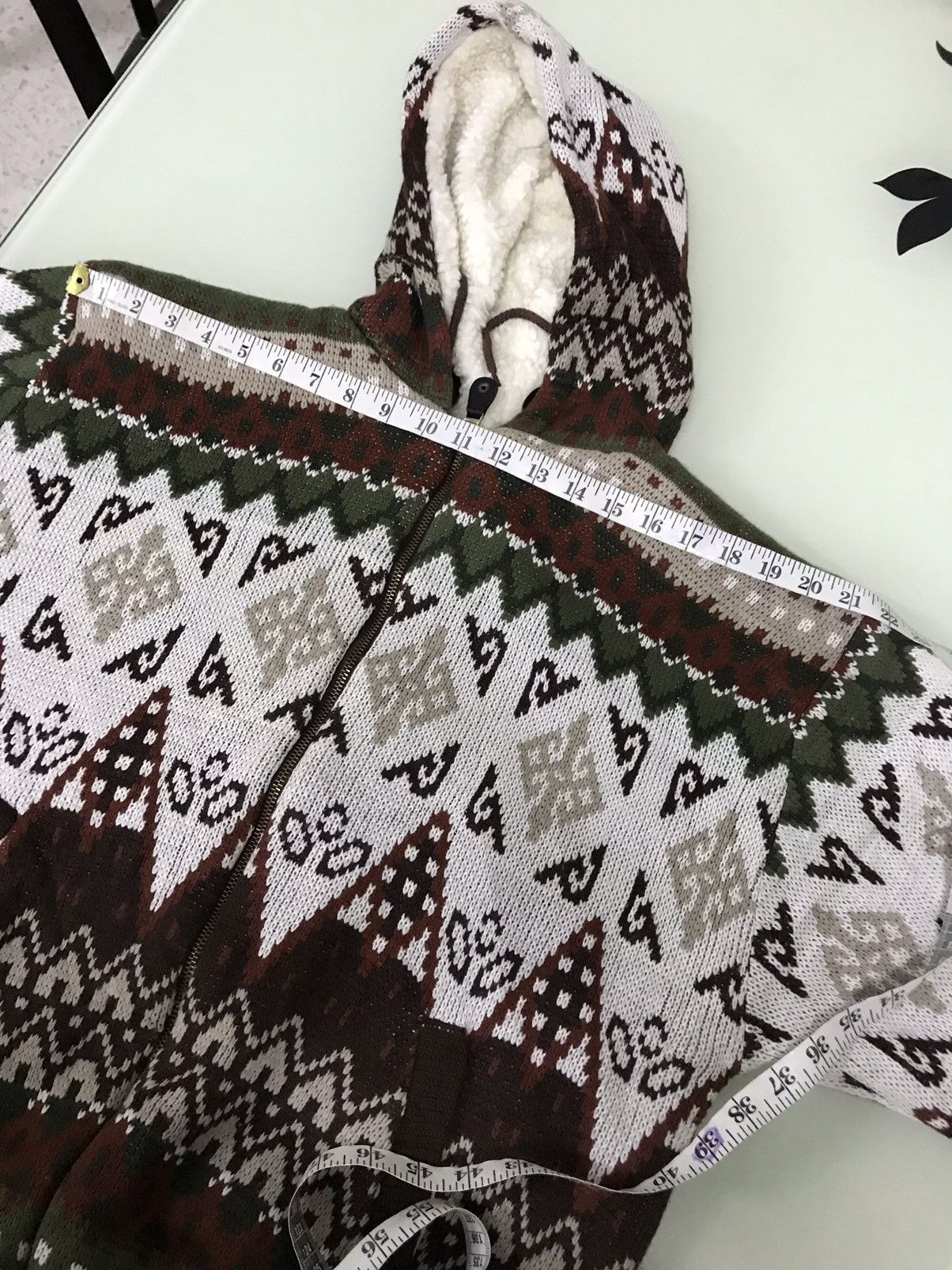 Japanese Brand Vintage Well Balance Knit Navajo Design Jacket Hoodie Size US L / EU 52-54 / 3 - 23 Thumbnail