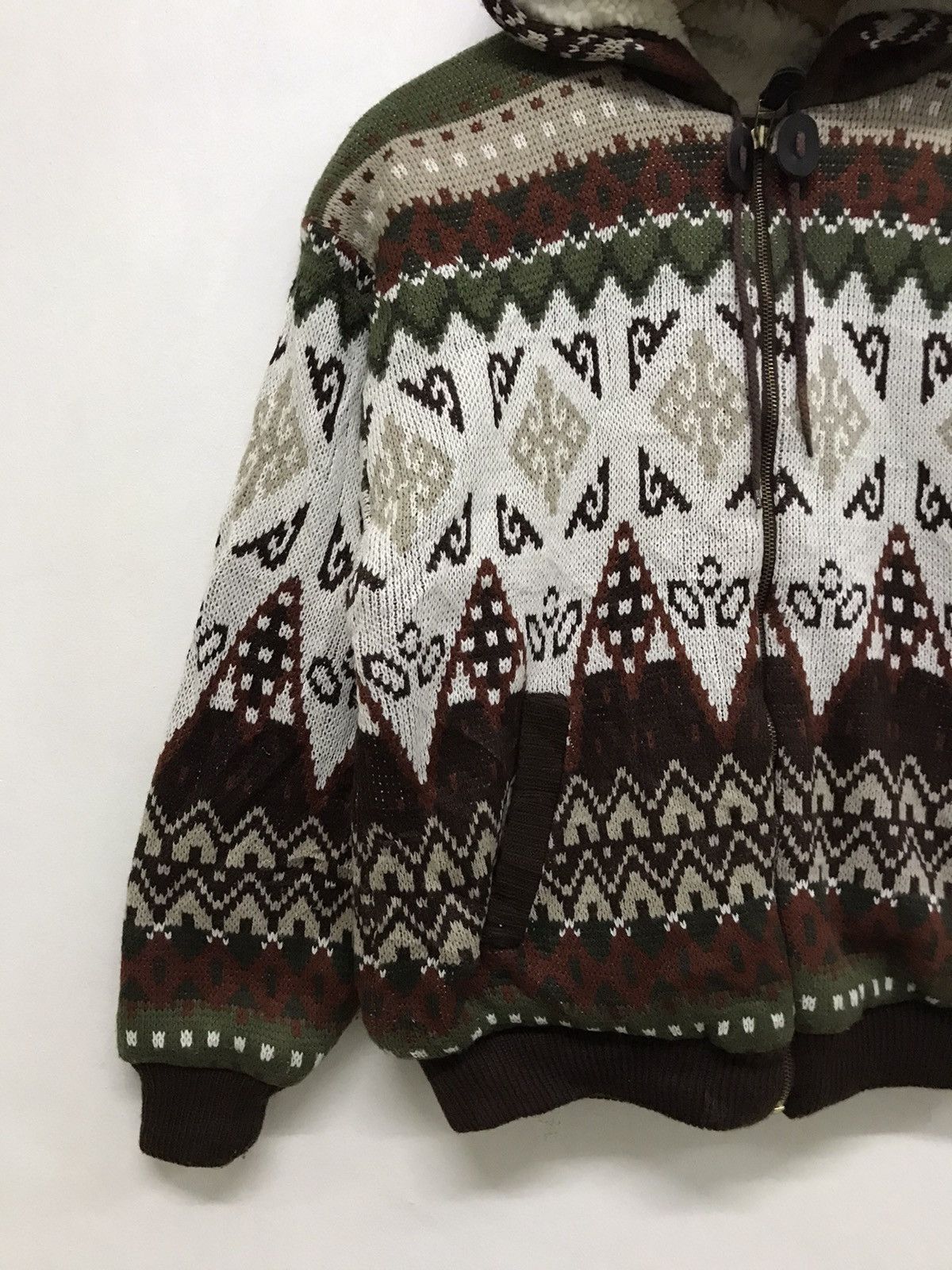 Japanese Brand Vintage Well Balance Knit Navajo Design Jacket Hoodie Size US L / EU 52-54 / 3 - 5 Thumbnail