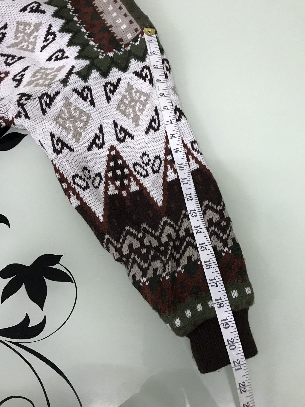 Japanese Brand Vintage Well Balance Knit Navajo Design Jacket Hoodie Size US L / EU 52-54 / 3 - 24 Thumbnail