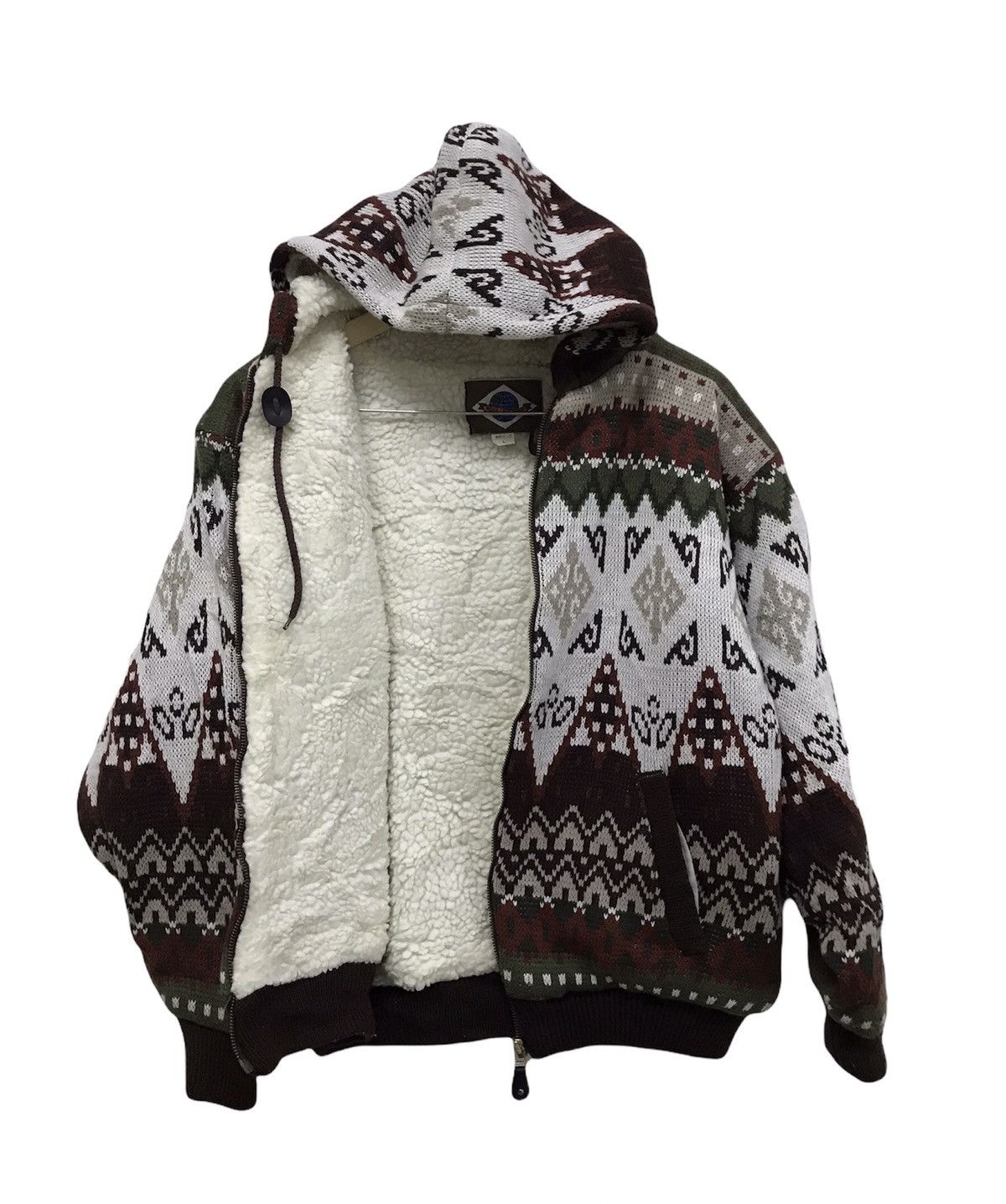 Japanese Brand Vintage Well Balance Knit Navajo Design Jacket Hoodie Size US L / EU 52-54 / 3 - 2 Thumbnail