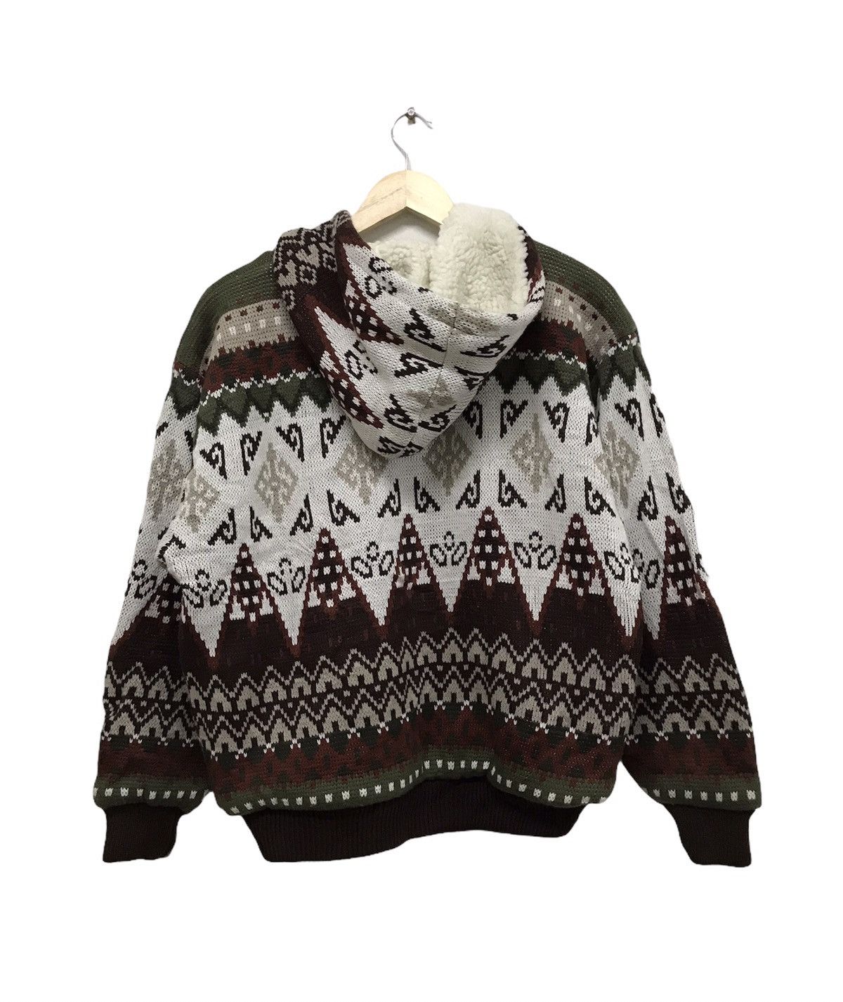 Japanese Brand Vintage Well Balance Knit Navajo Design Jacket Hoodie Size US L / EU 52-54 / 3 - 3 Thumbnail