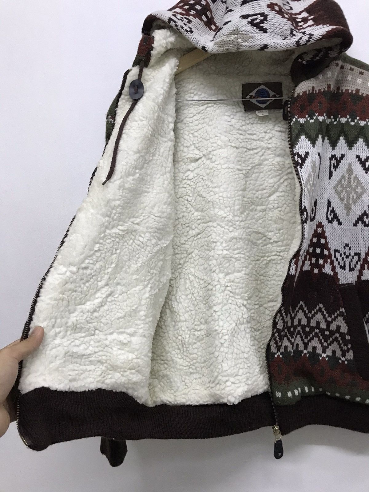 Japanese Brand Vintage Well Balance Knit Navajo Design Jacket Hoodie Size US L / EU 52-54 / 3 - 17 Thumbnail